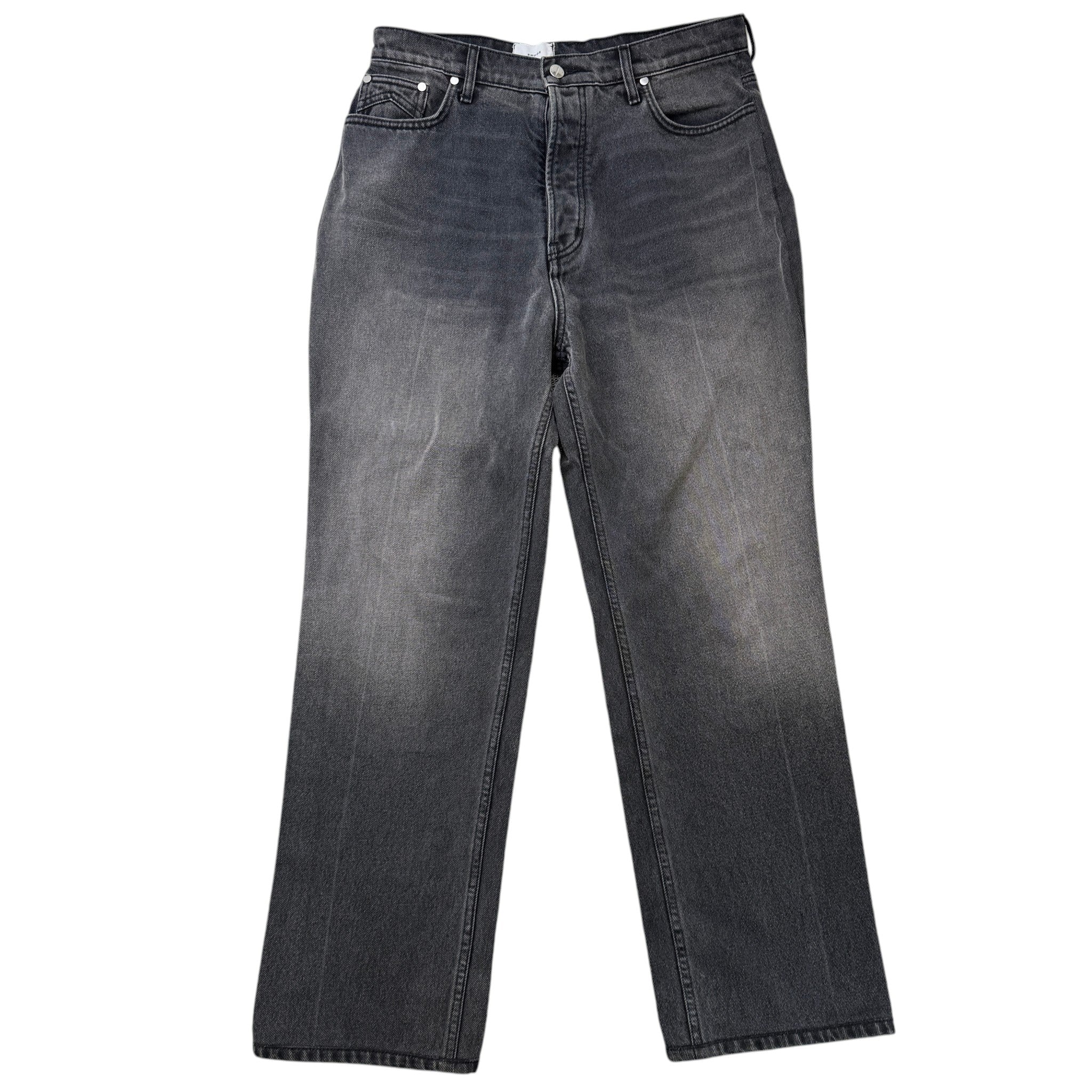 Men's 90S Wide Leg Washed Jeans Black Size Waist 34"