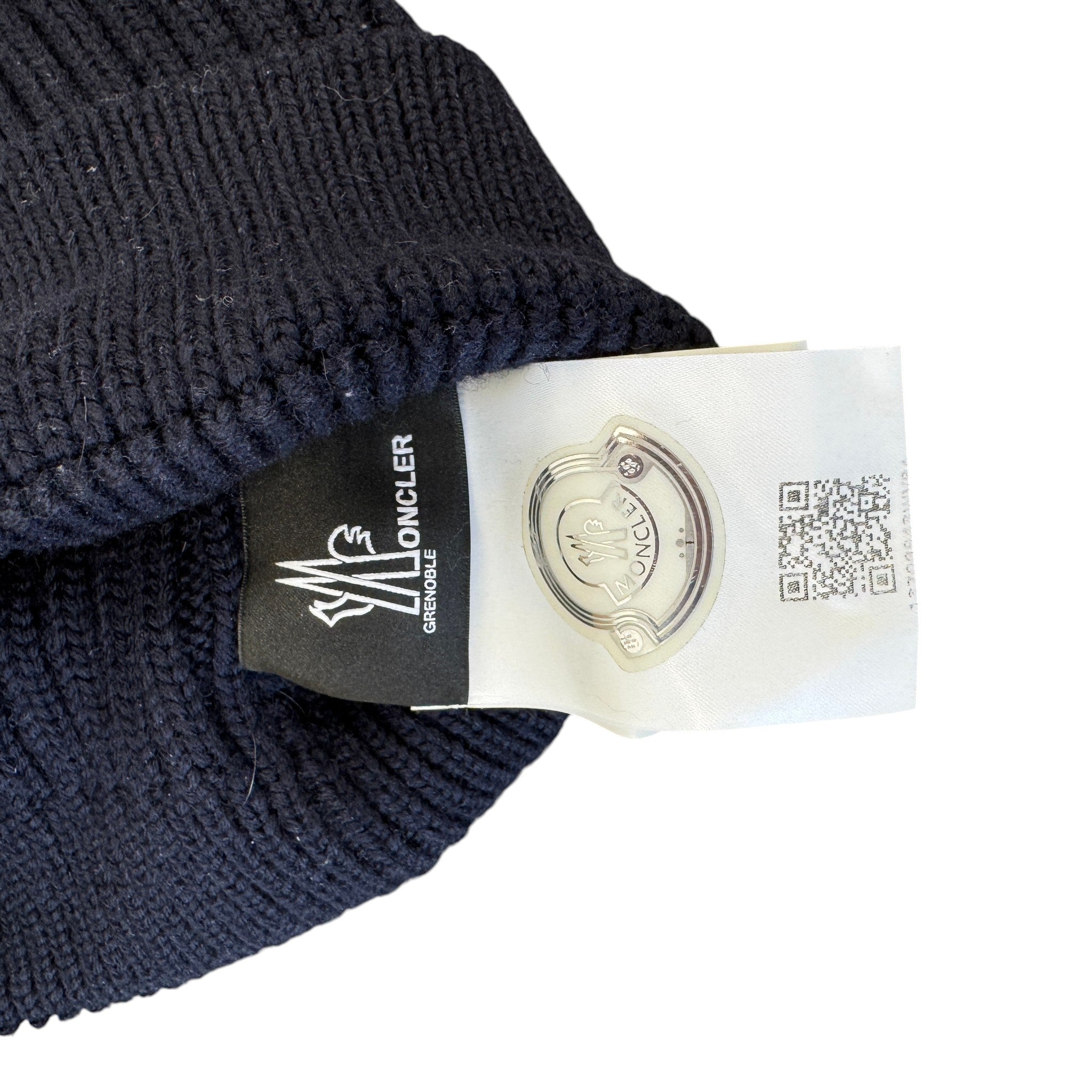 Men's Logo Patch Beanie Hat Navy