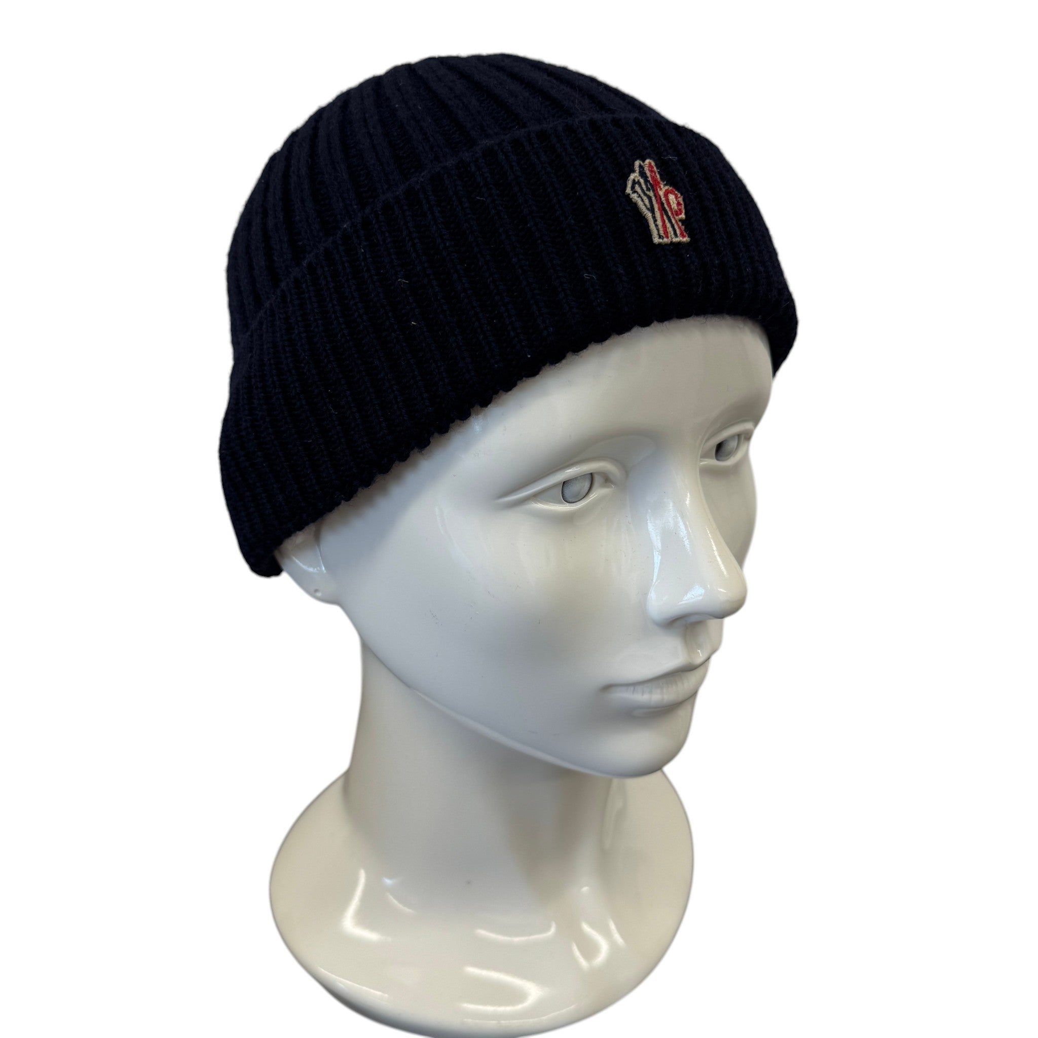 Men's Logo Patch Beanie Hat Navy