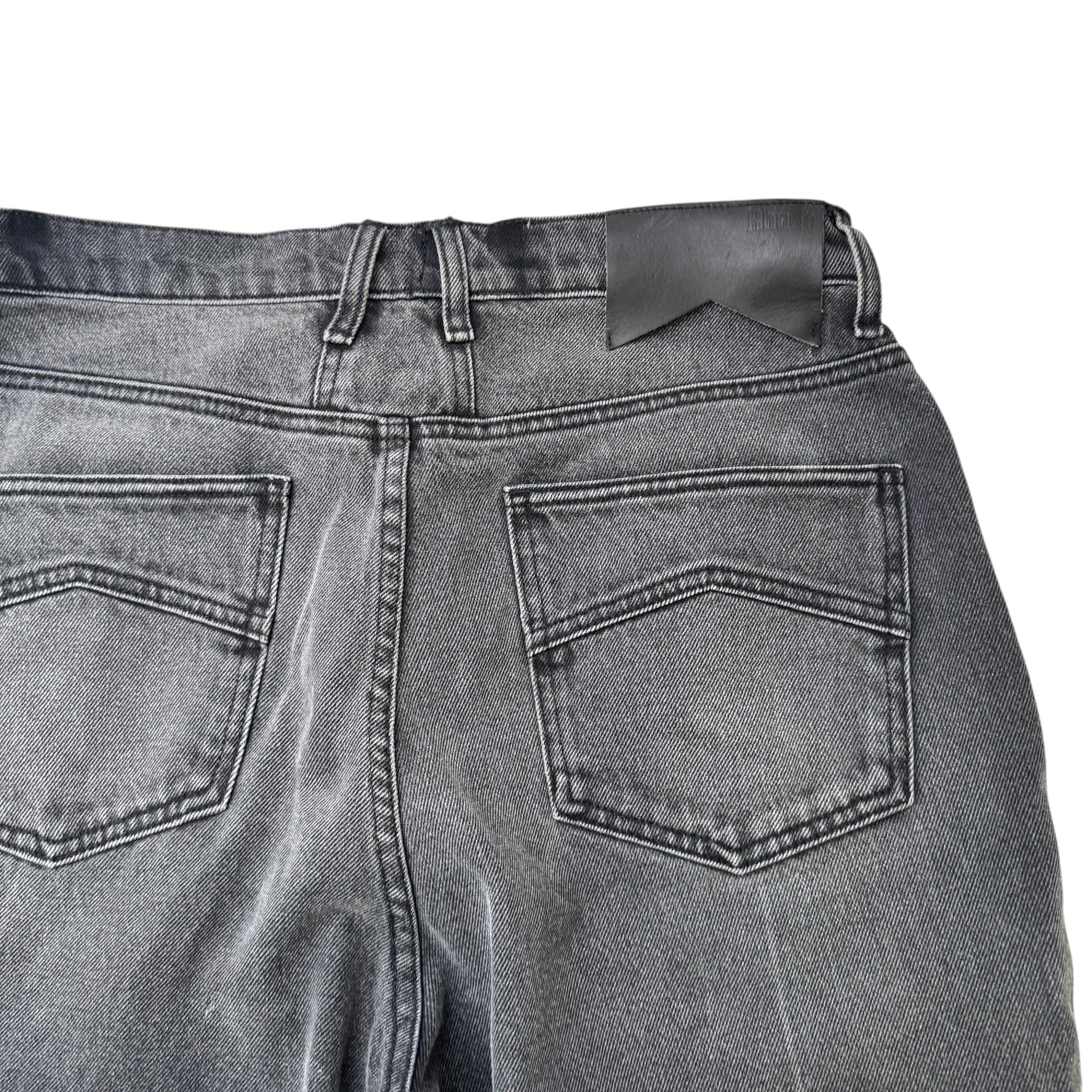 Men's 90S Wide Leg Washed Jeans Black Size Waist 34"