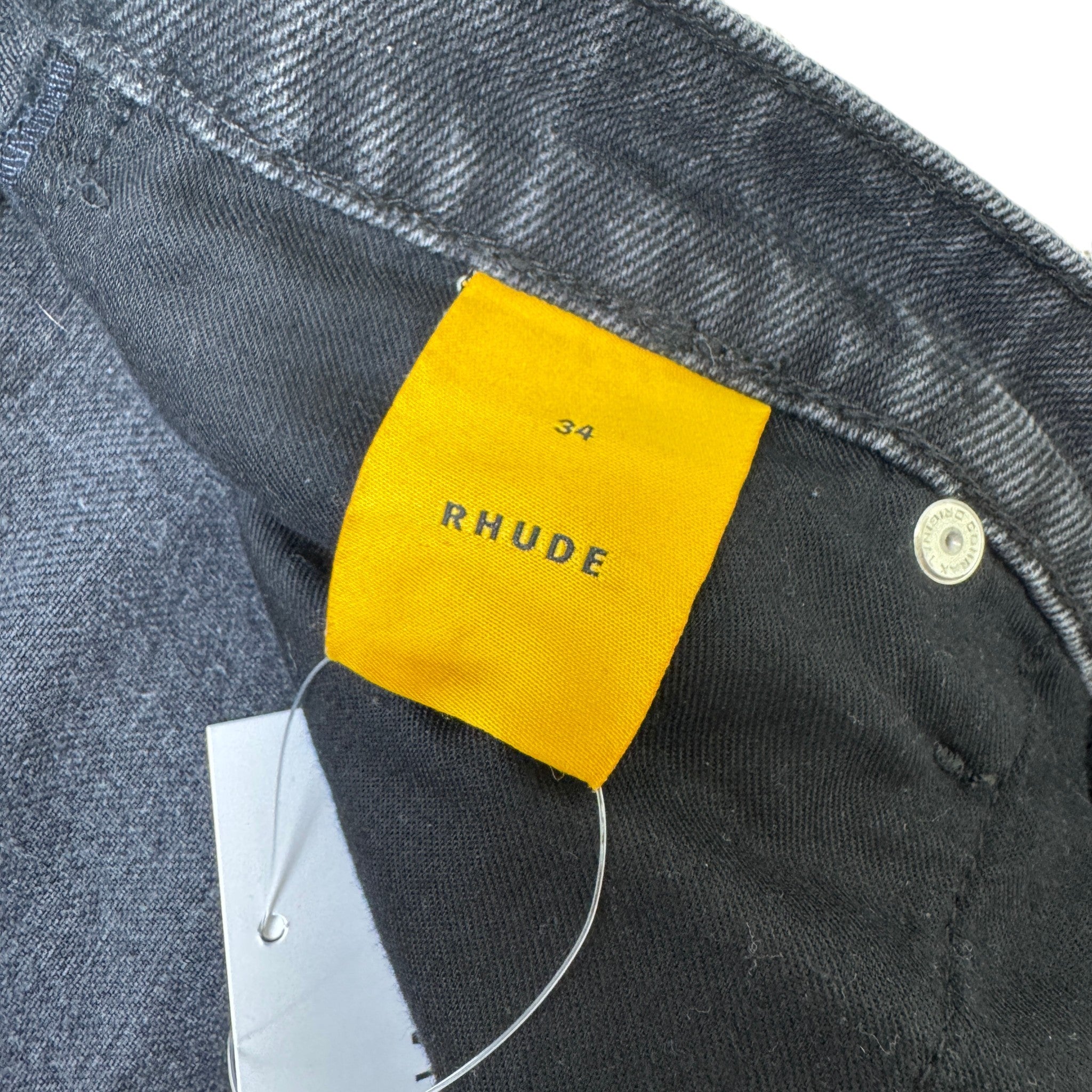 Men's 90S Wide Leg Washed Jeans Black Size Waist 34"