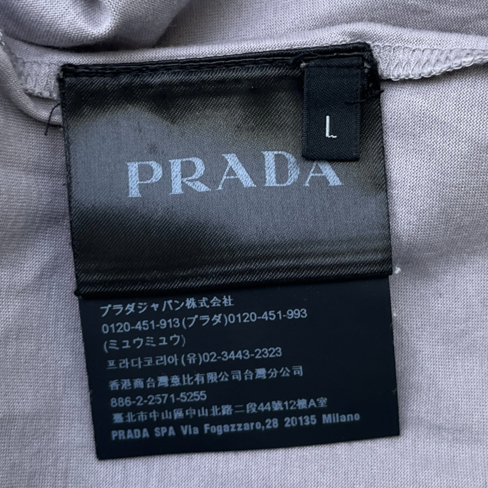Men's Embroidered Logo T-Shirt Grey Size L