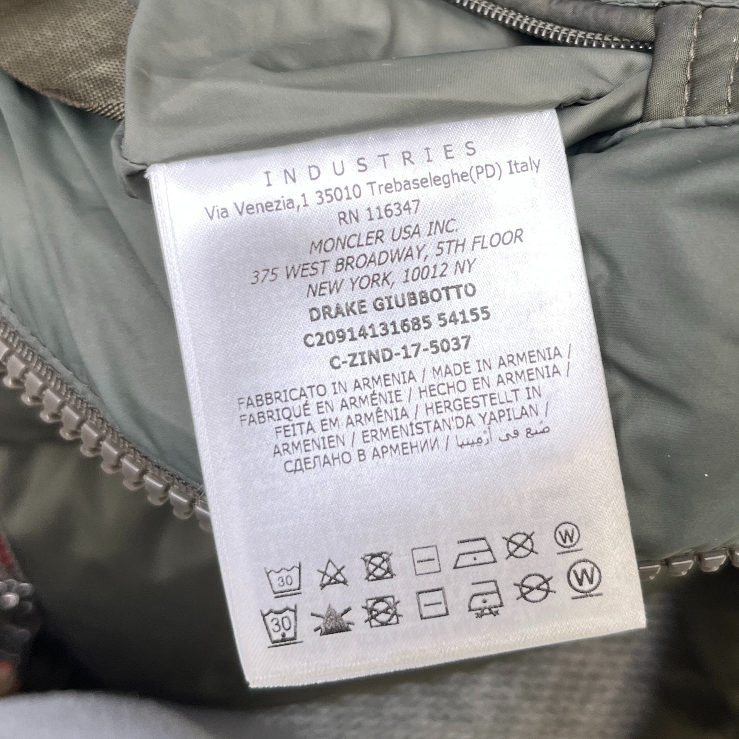 Men's Drake Down Jacket Khaki Size 2 / M