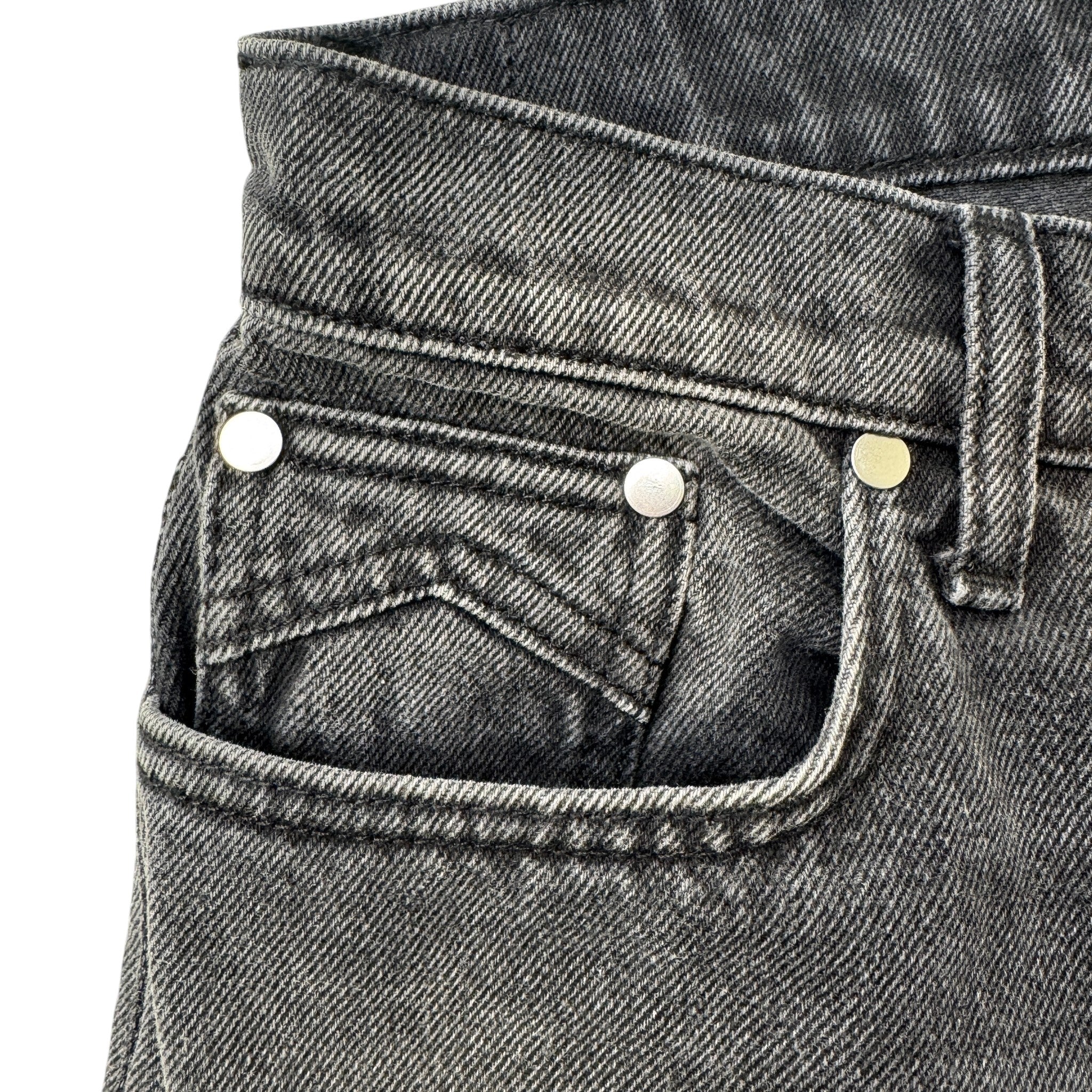 Men's 90S Wide Leg Washed Jeans Black Size Waist 34"