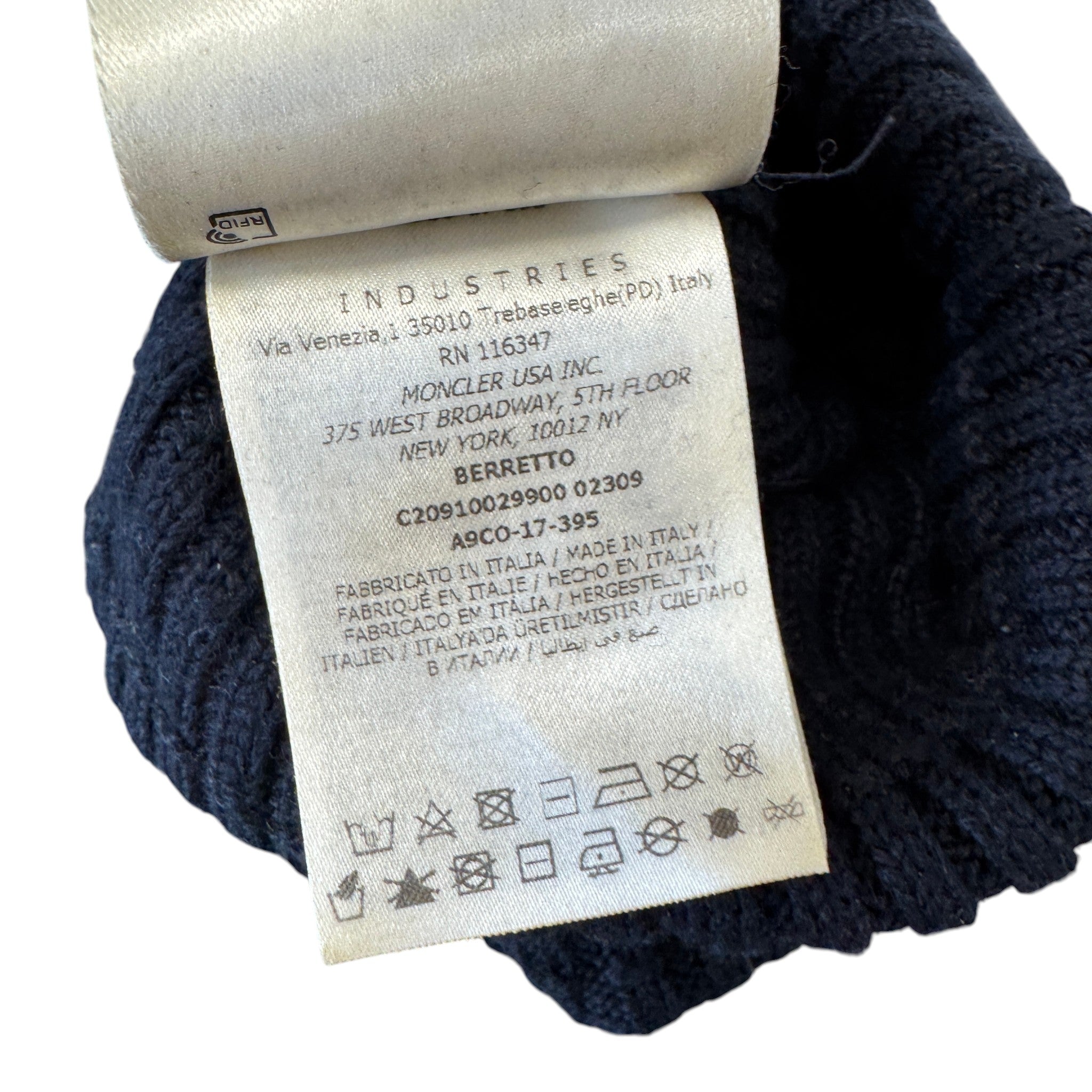 Men's Berretto Beanie Hat Navy