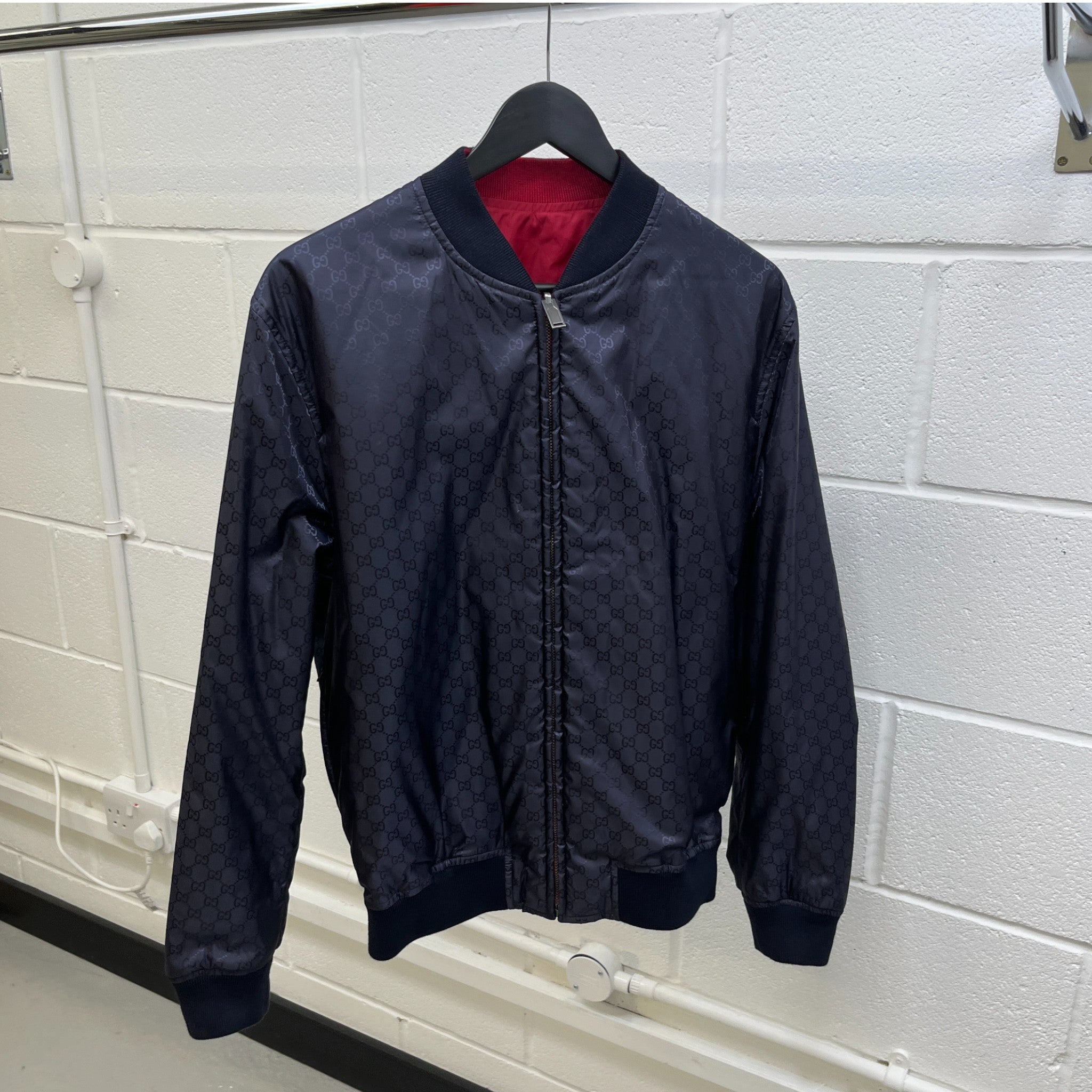 Men's Monogram Reversible Jacket Navy Size IT 46 / S