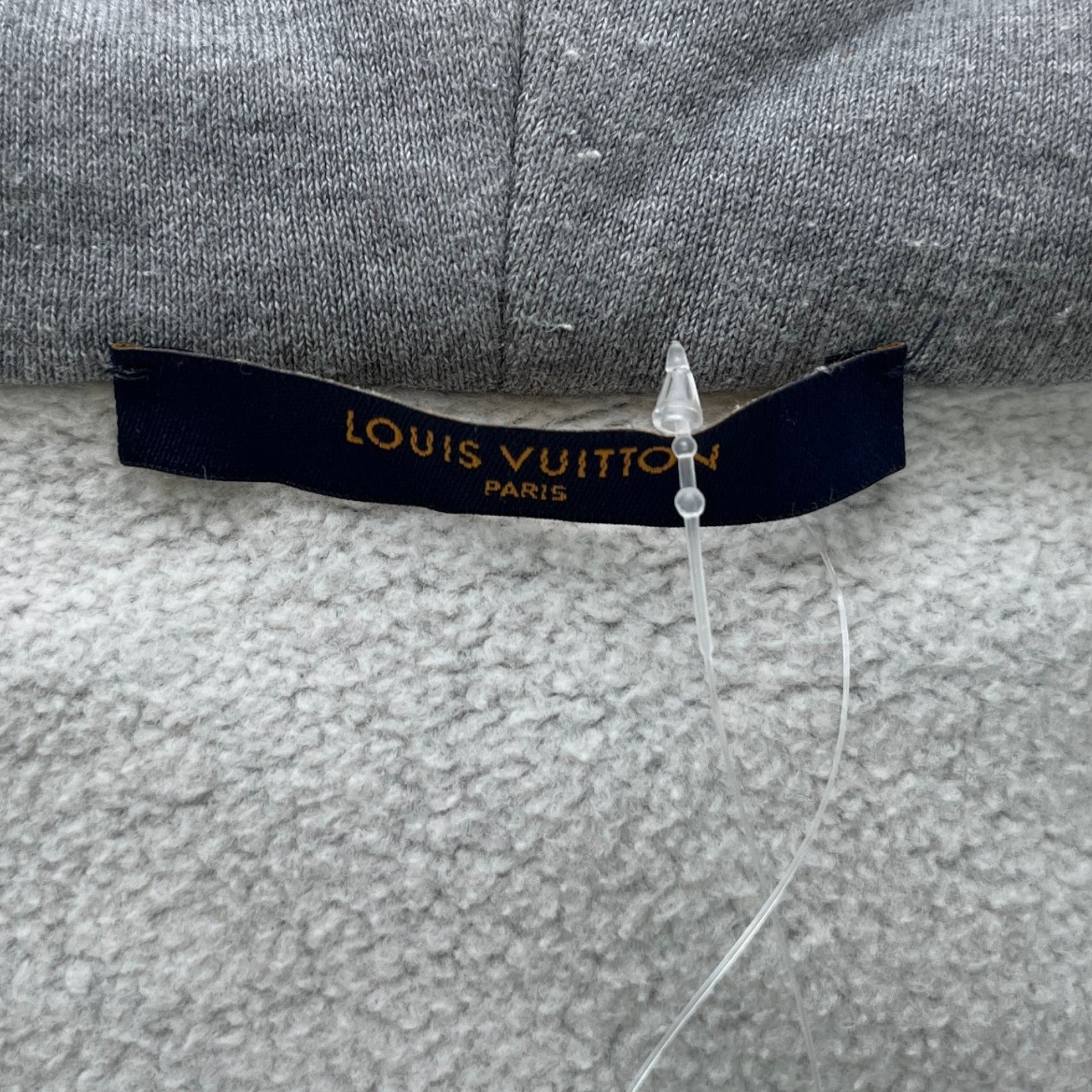 Men's 3D Lv Patch Hoodie Grey Size M
