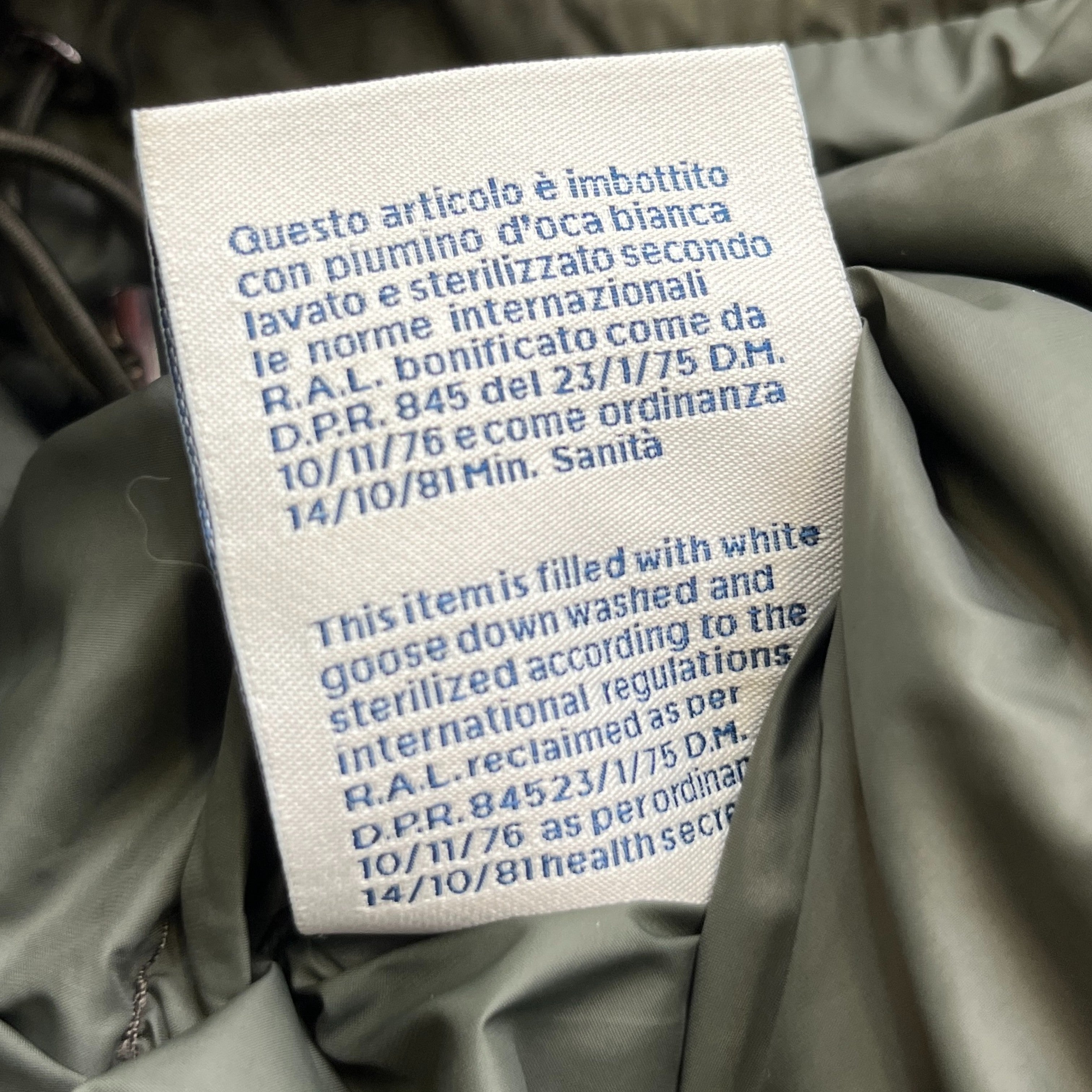 Men's Drake Down Jacket Khaki Size 2 / M