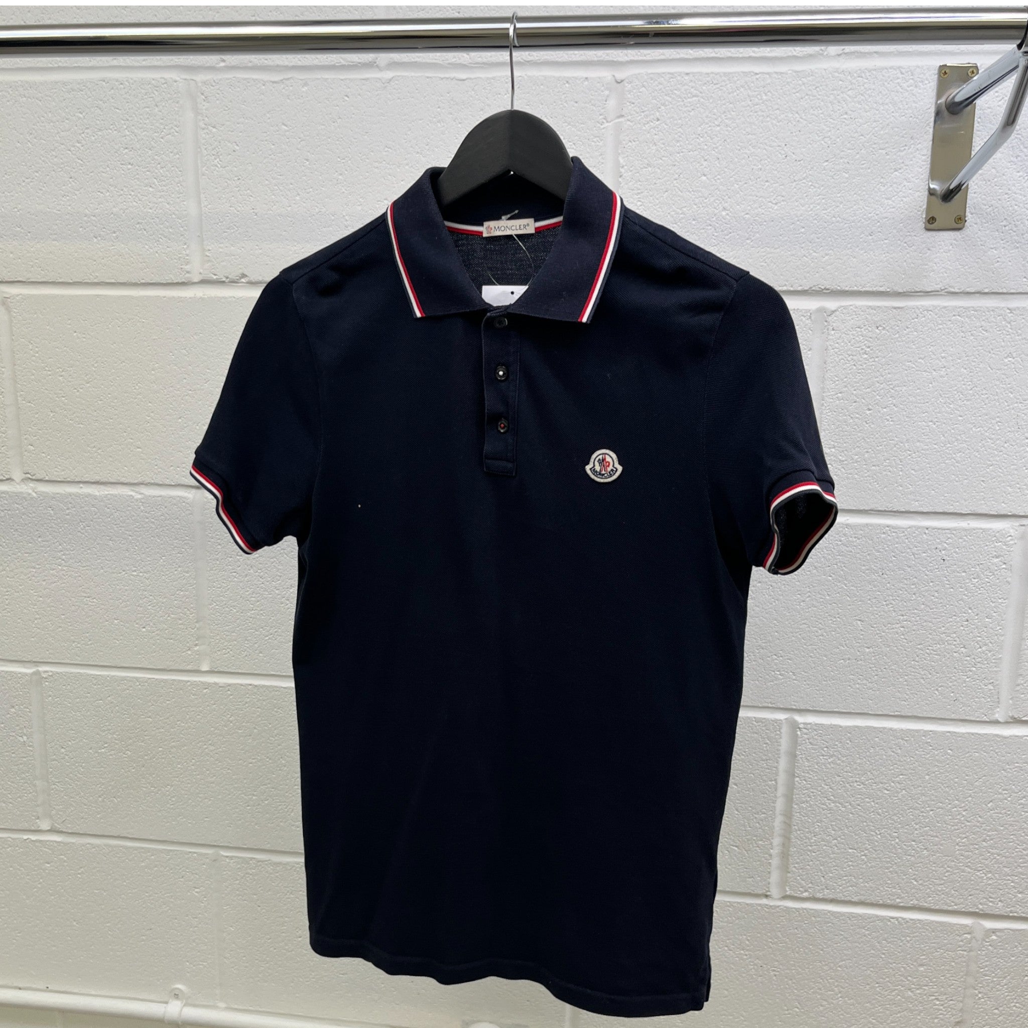 Men's Maglia Manica Corta Polo Shirt Navy Size S