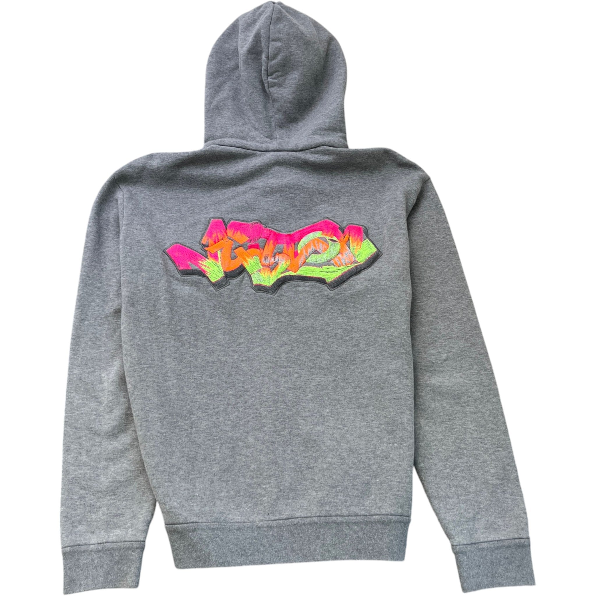 Men's 3D Lv Patch Hoodie Grey Size M