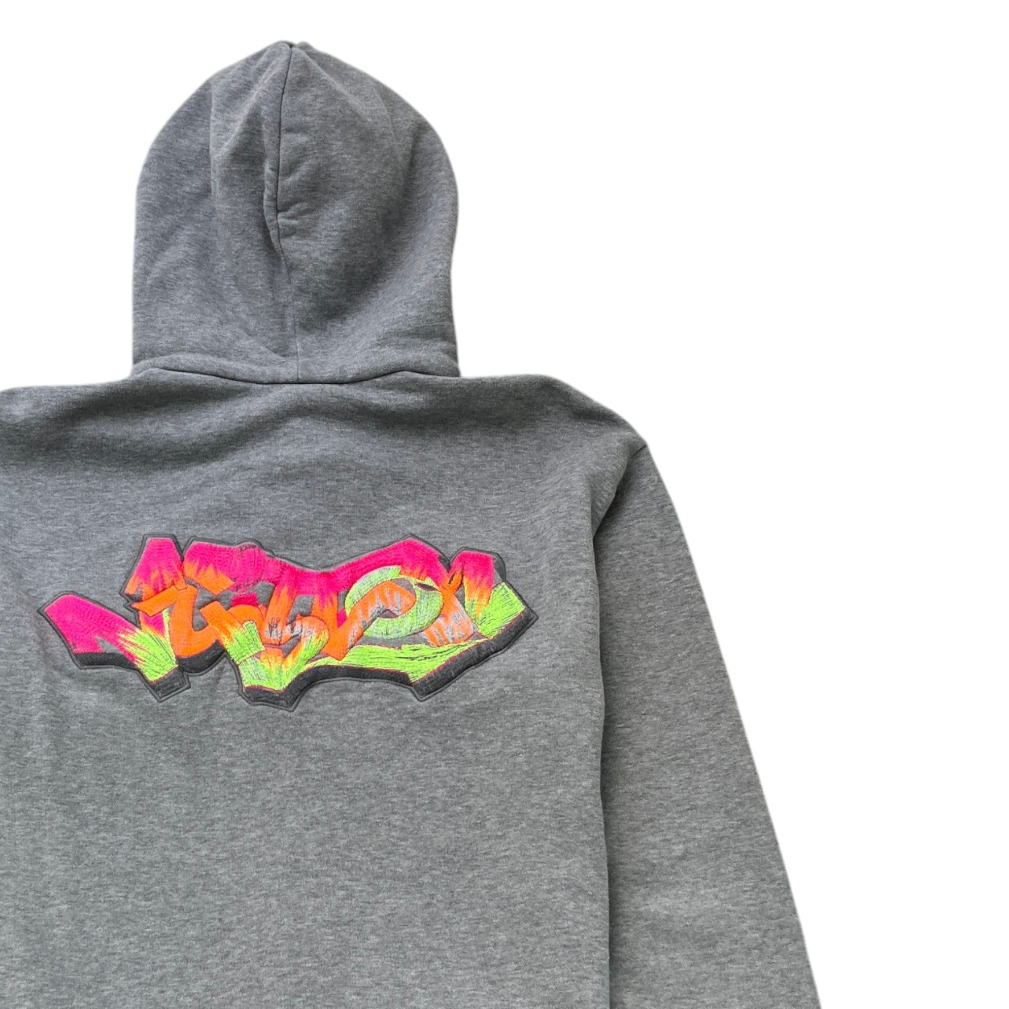 Men's 3D Lv Patch Hoodie Grey Size M