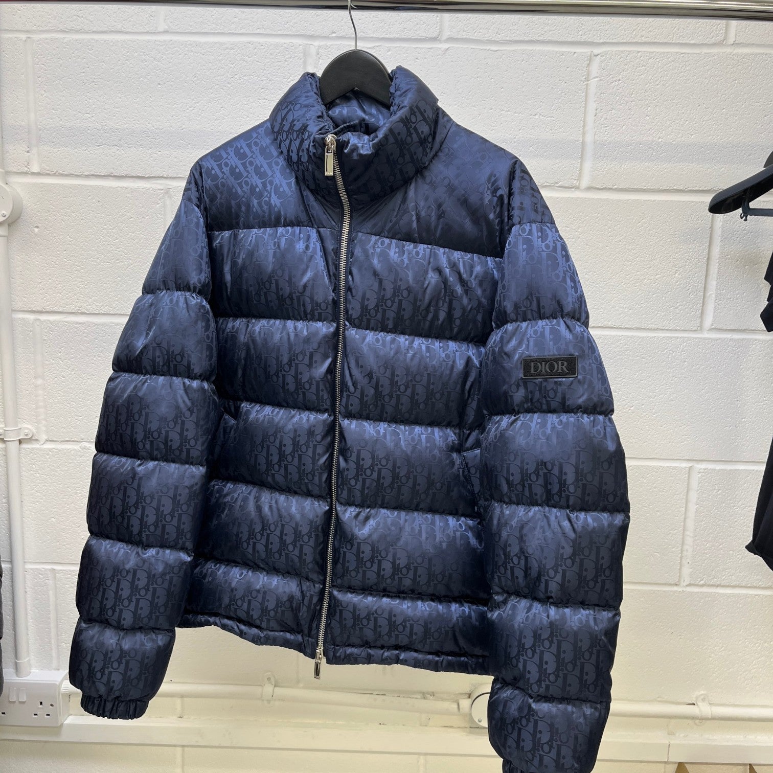 Men's Oblique Down Jacket Navy Size IT 54 / XXL