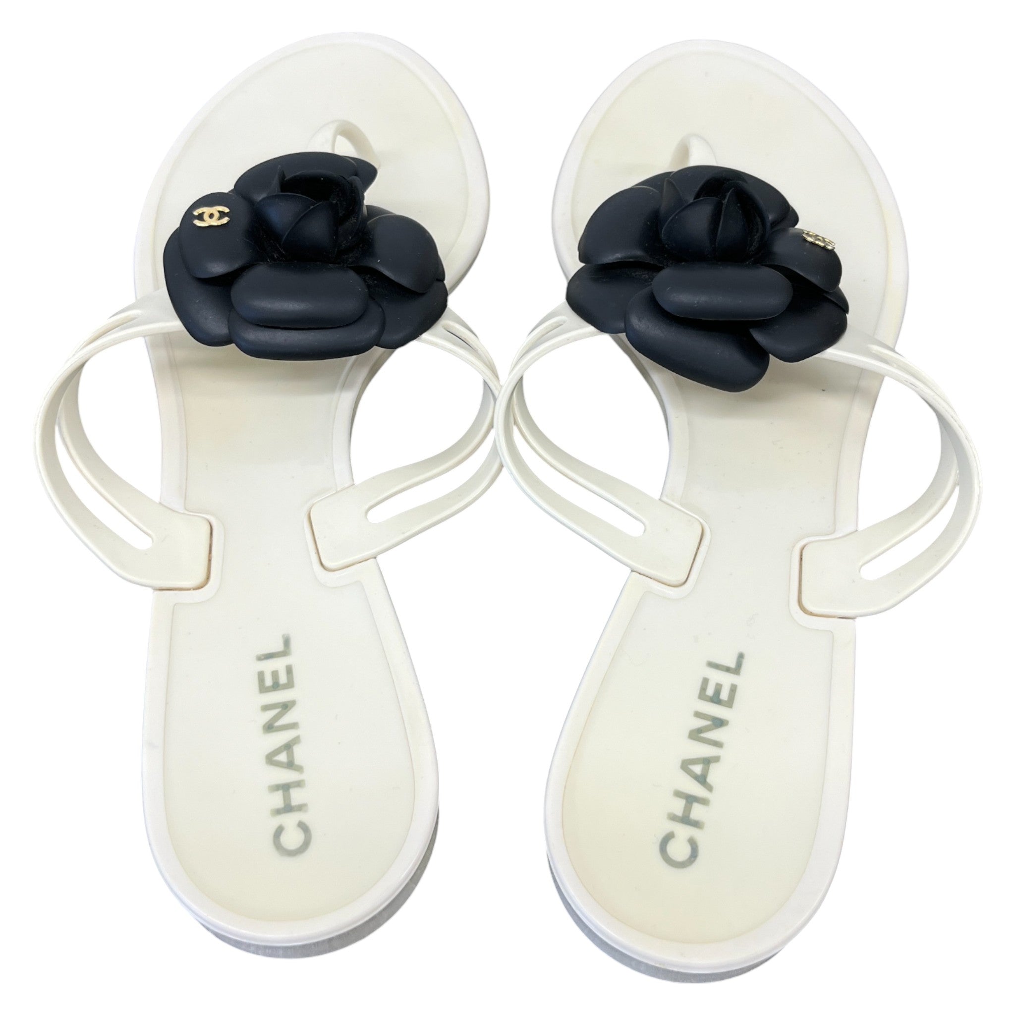Women's Camellia Thong Sandals Cream Size EU 41 / UK 8