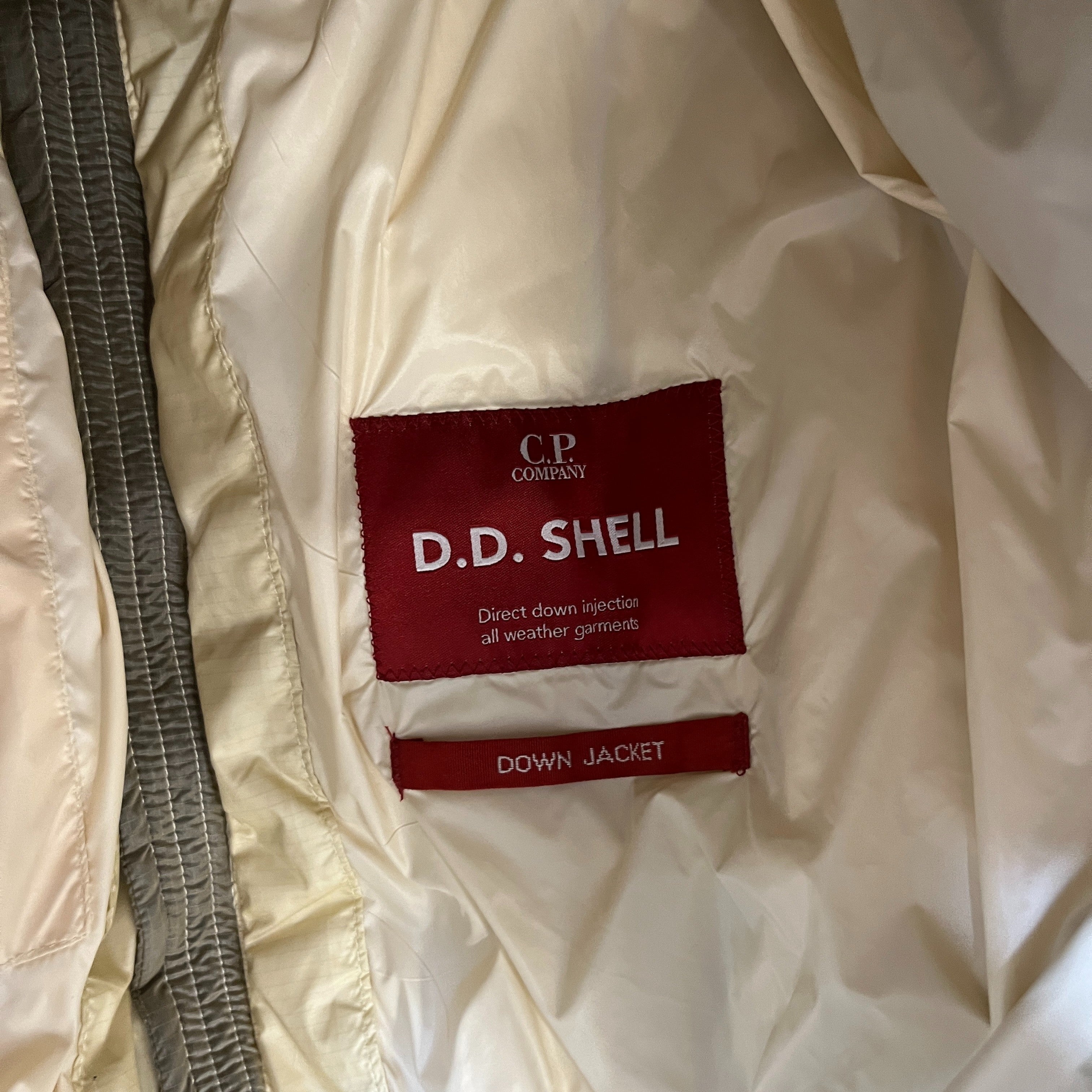 Men's D.D Shell Lens Down Jacket Cream Size M