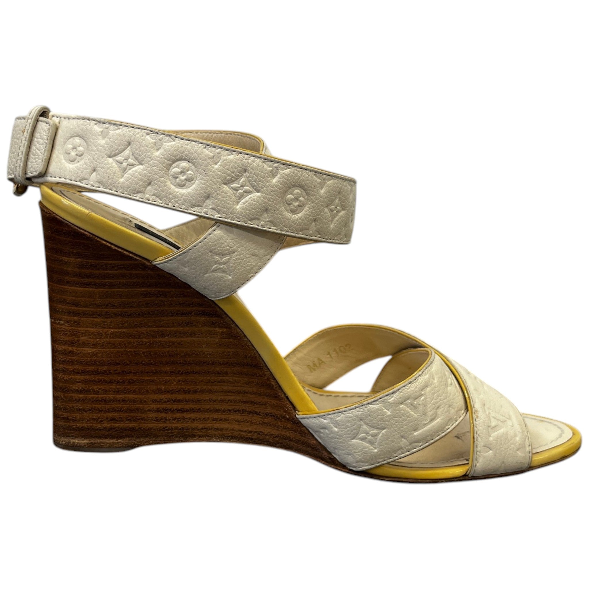 Women's Monogram Isola Wedge Sandals Cream Size EU 38 / UK 5