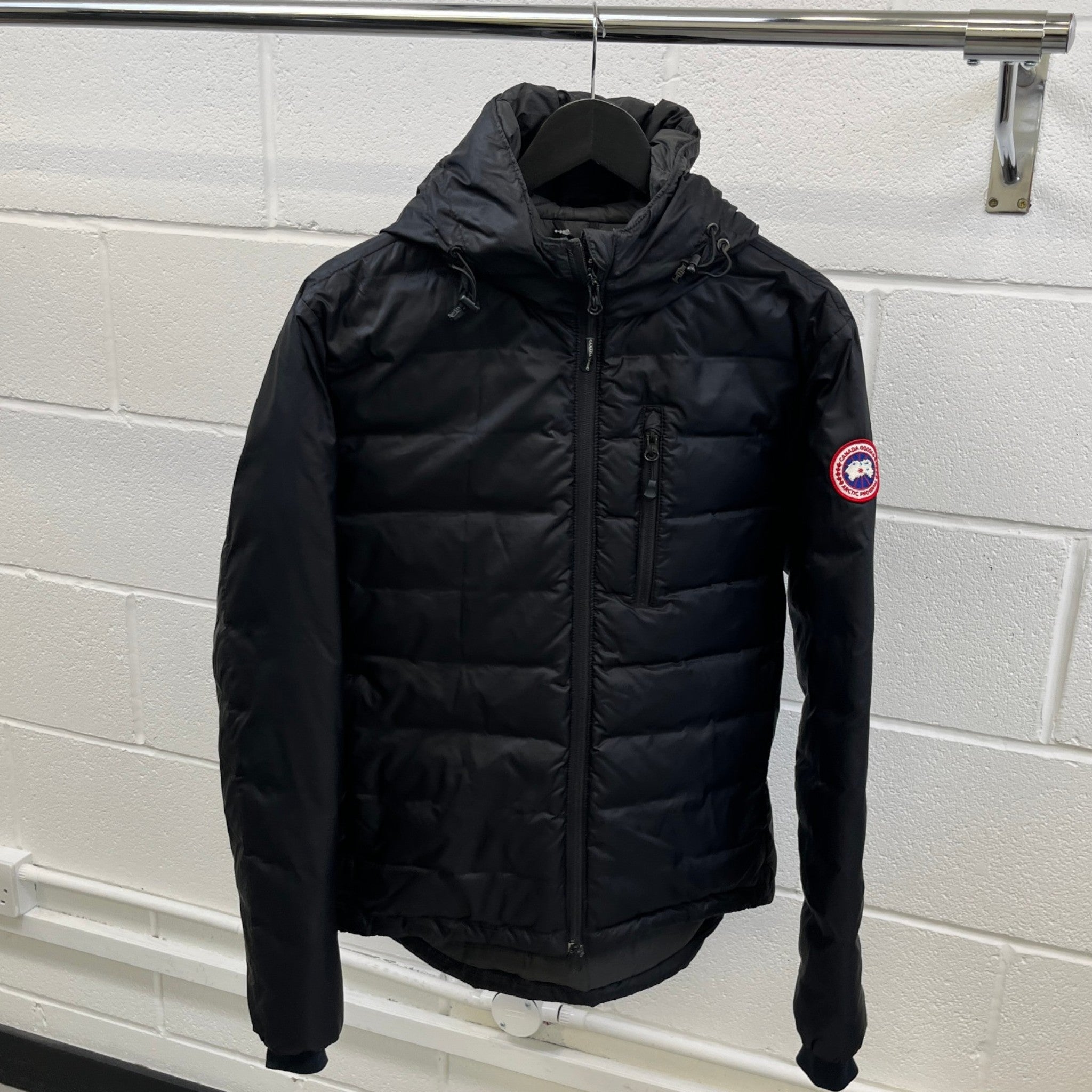 Men's Lodge Down Hoody Down Jacket Black Size S