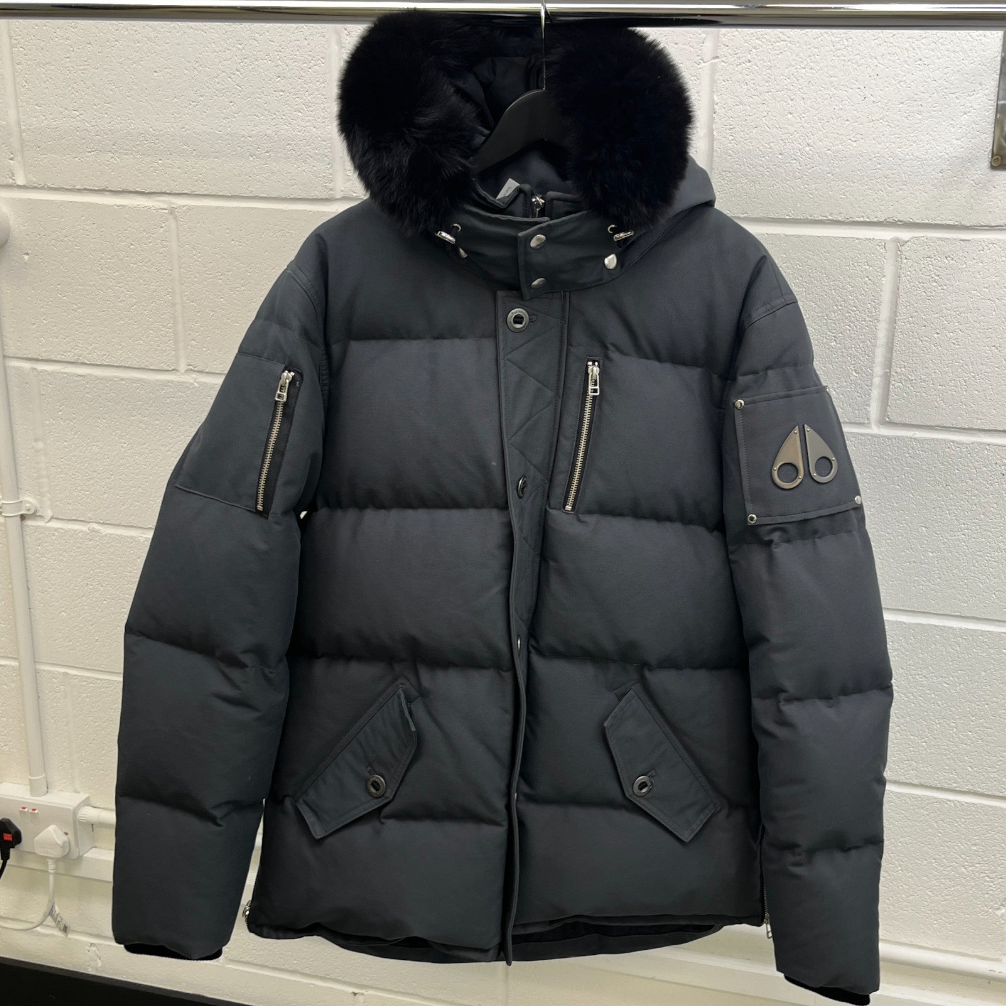 Men's 3Q Down Jacket Grey Size XXL