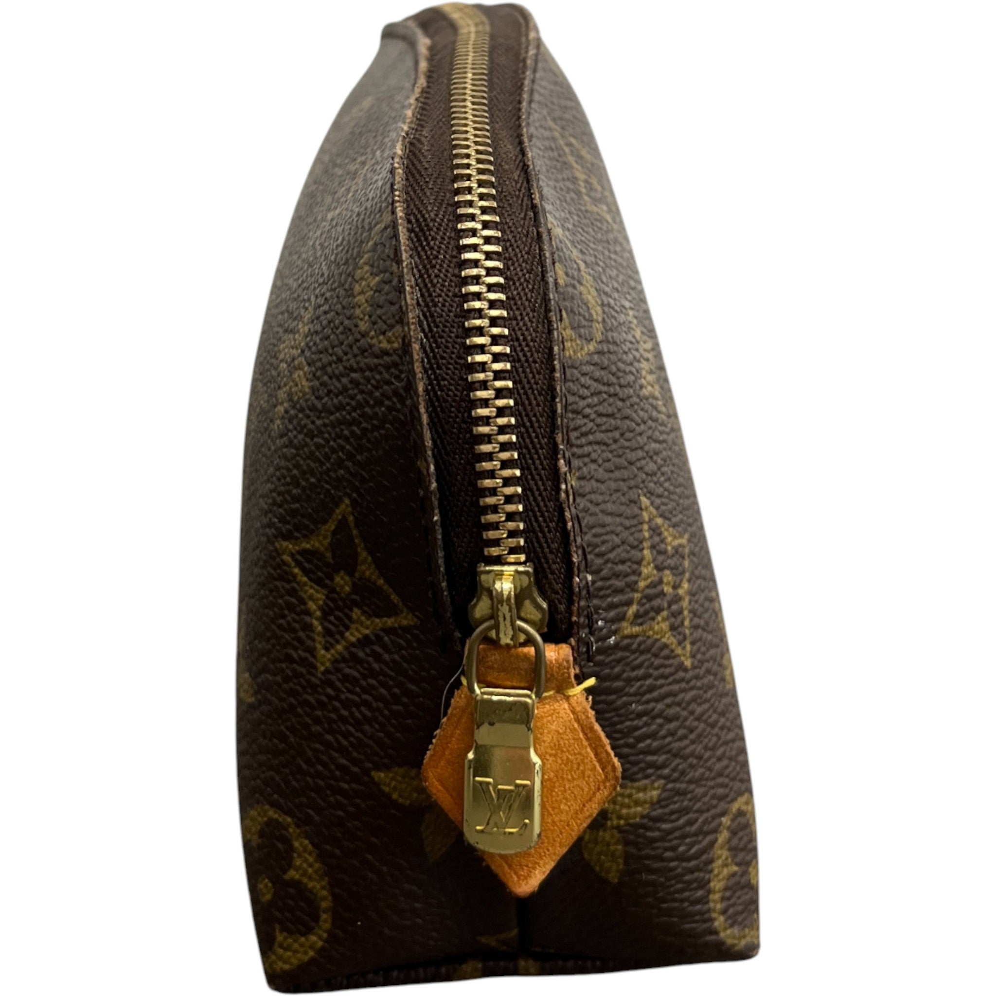 Women's Monogram Canvas Pochette Cosmetic Pouch Brown