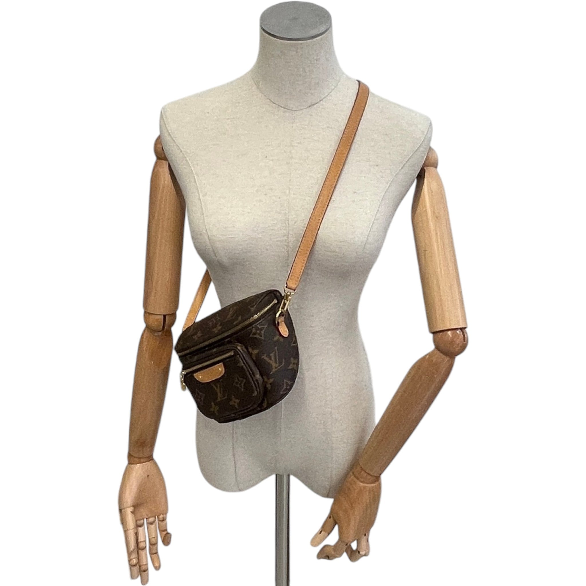 Women's Monogram Mini Bumbag Bag Brown