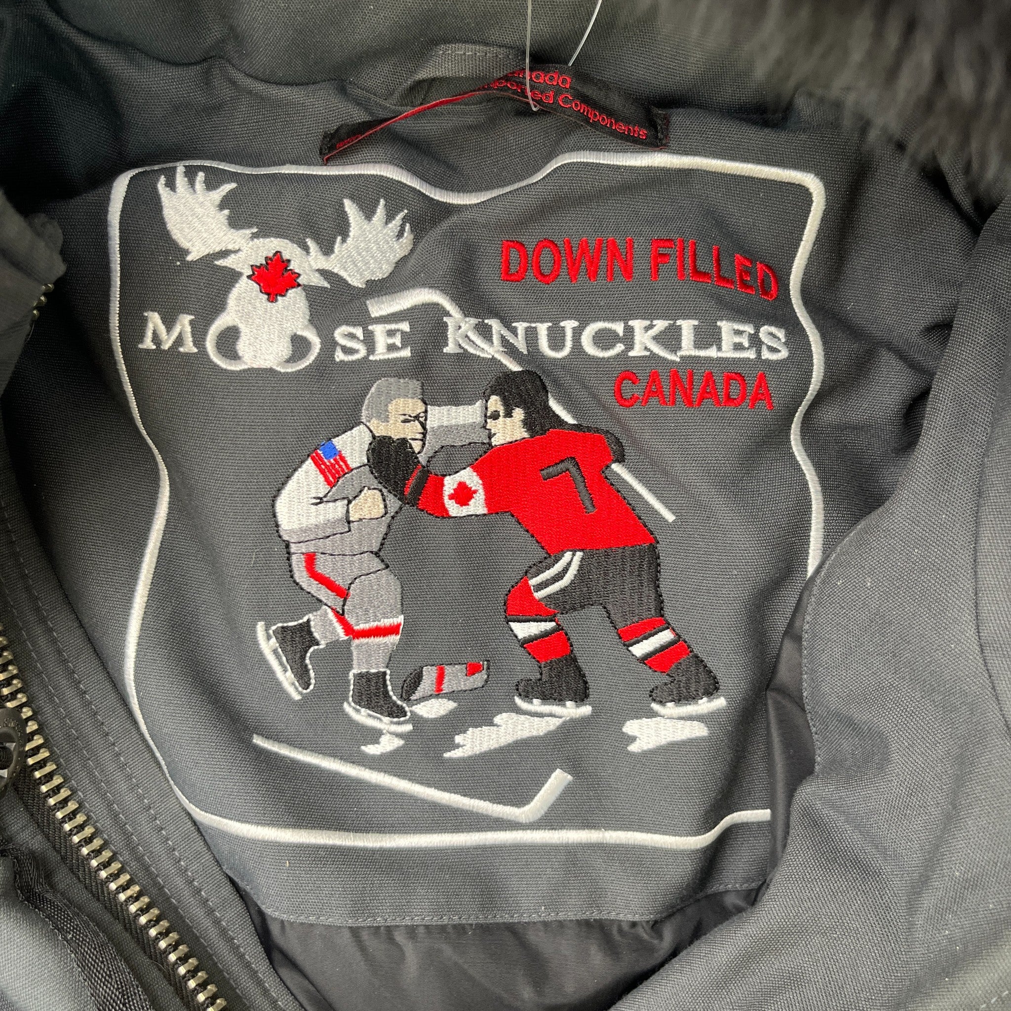 Men's 3Q Down Jacket Grey Size XXL