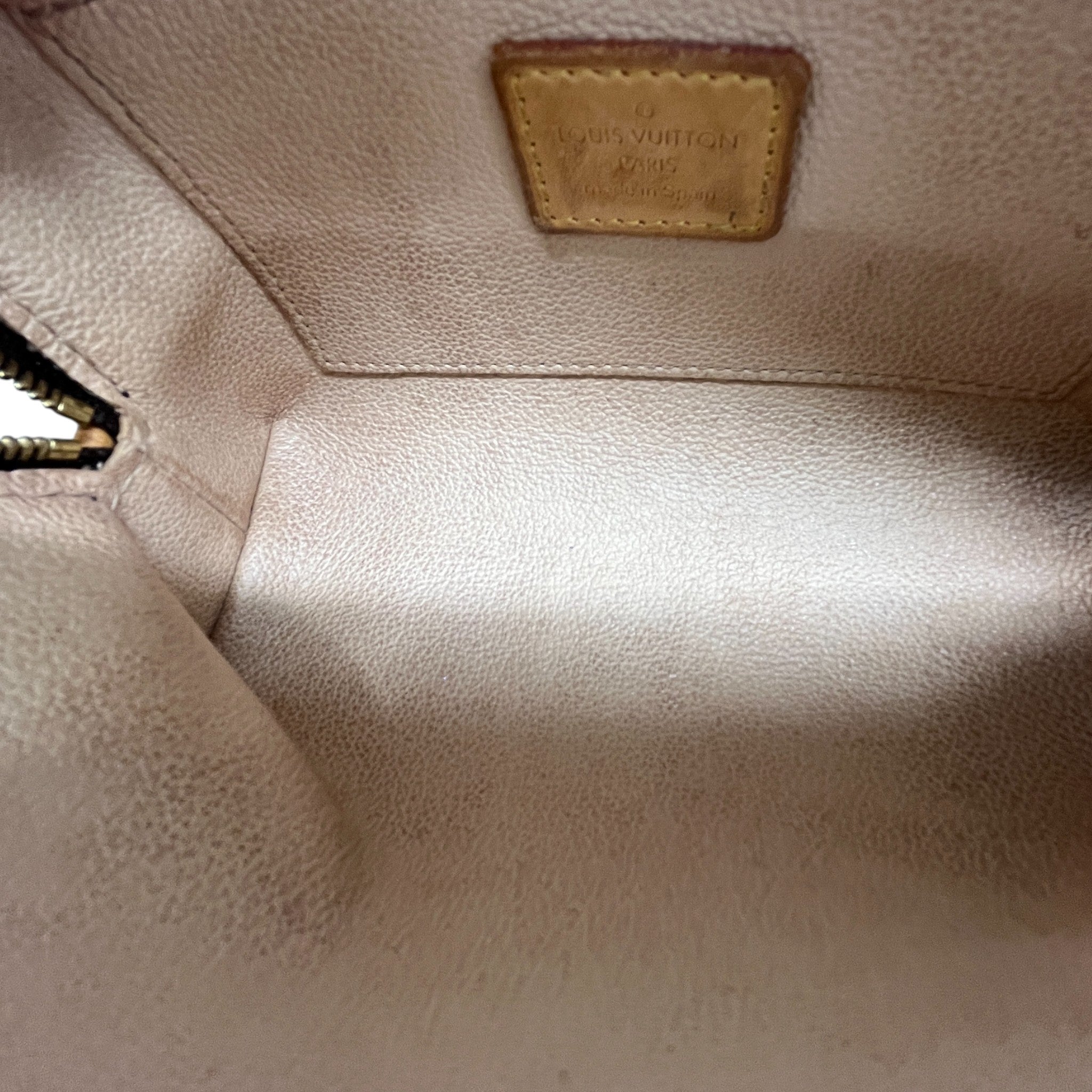 Women's Monogram Canvas Pochette Cosmetic Pouch Brown