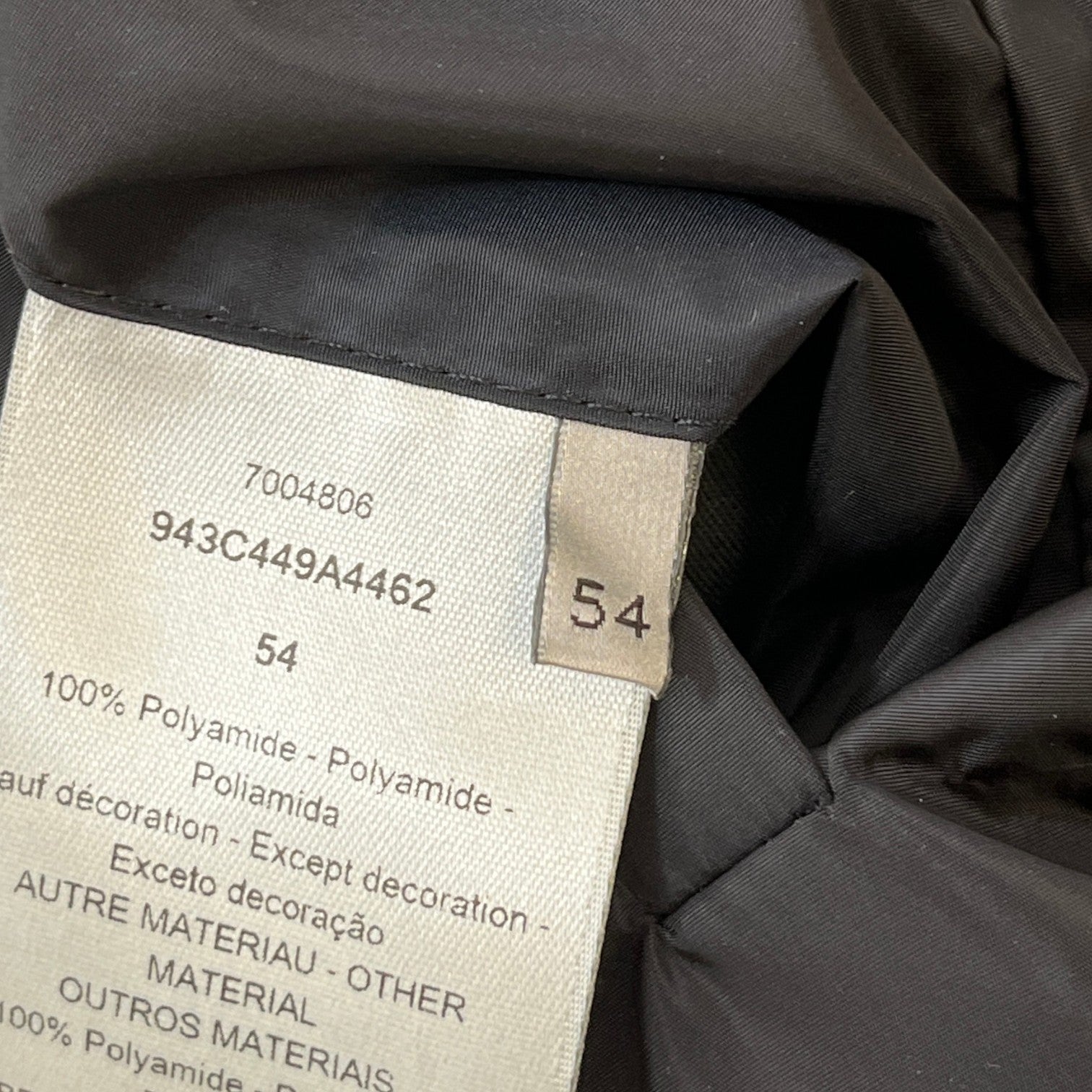 Men's Oblique Down Jacket Navy Size IT 54 / XXL