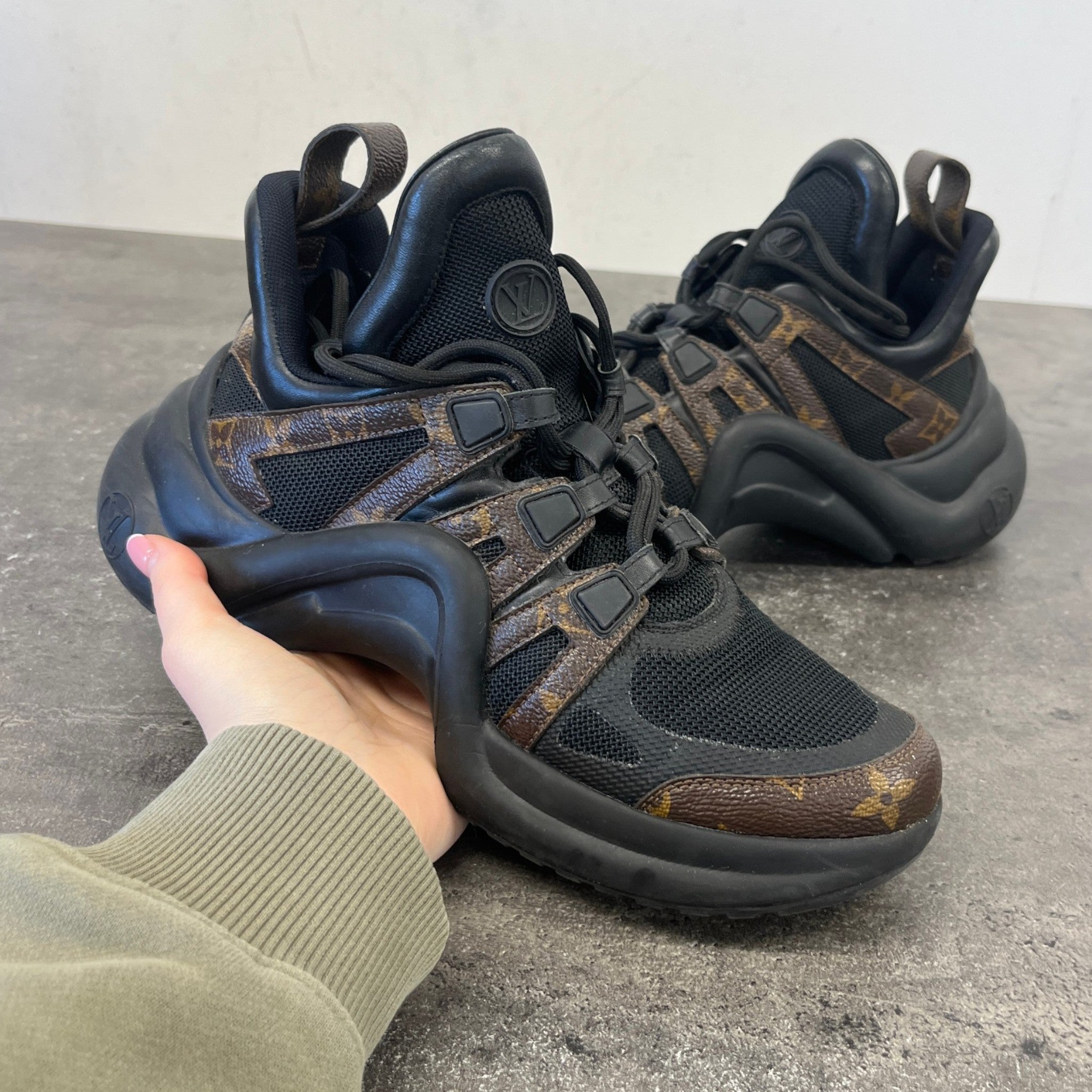 Women's Monogram Archlight Low Trainers Black Size EU 38.5 / UK 5.5