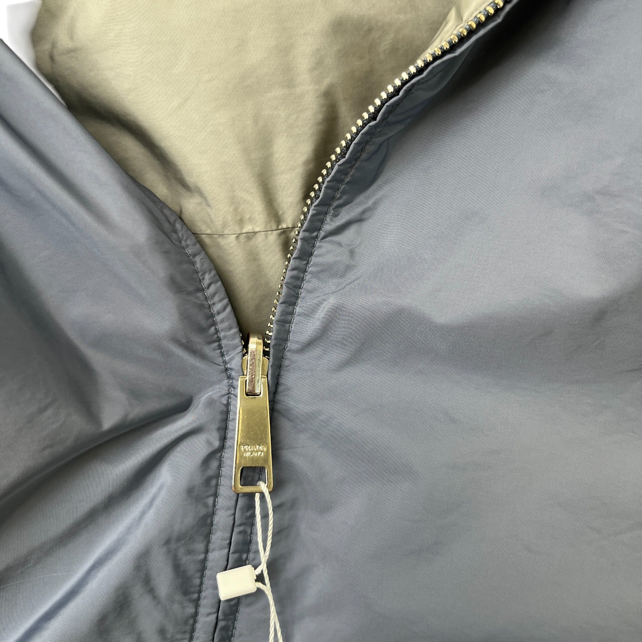 Men's Reversible Plaque Logo Windbreaker Blue Size IT 52 / XL