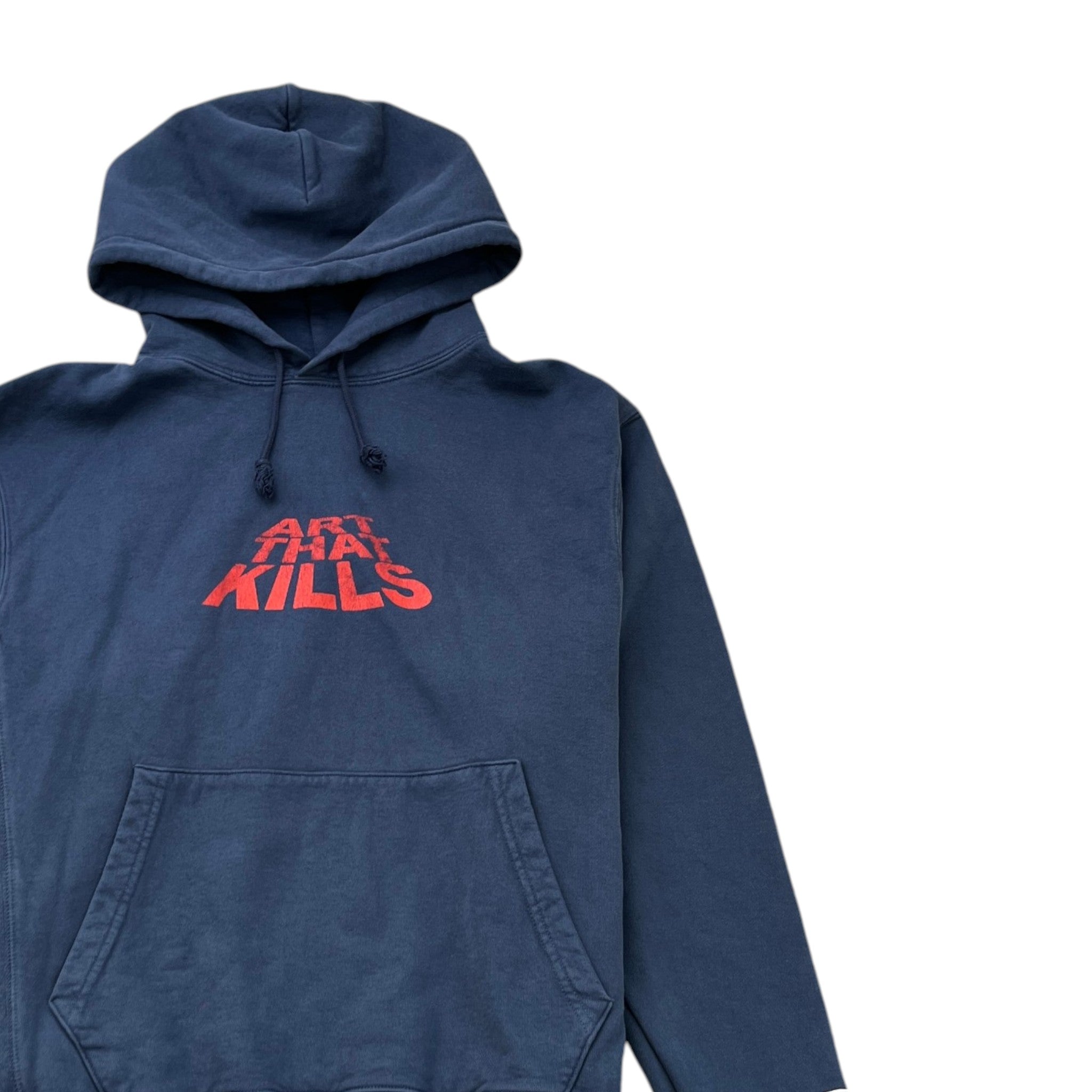 Men's Atk Stacked Logo Hoodie Navy Size M