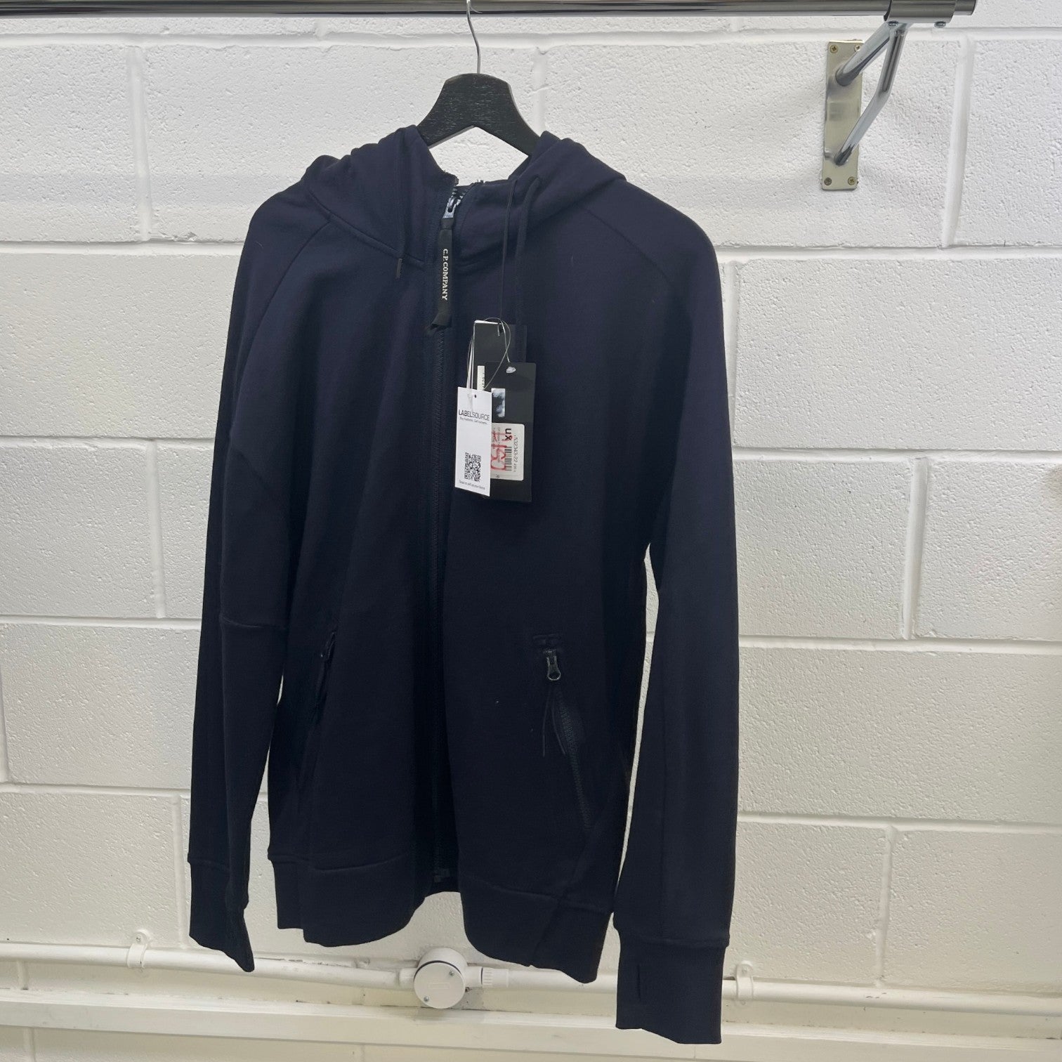 Men's Goggle Full-Zip Hoodie Navy Size L