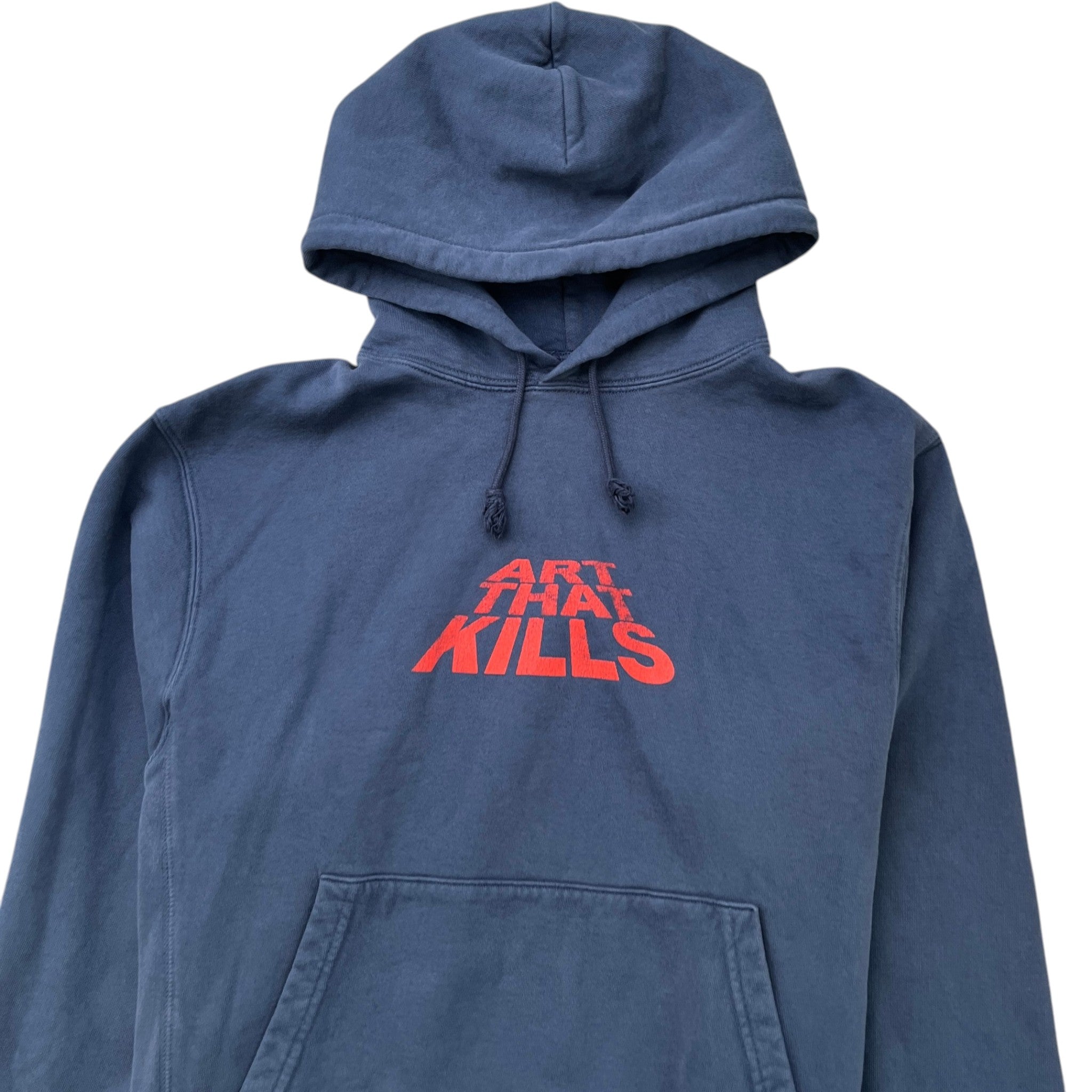 Men's Atk Stacked Logo Hoodie Navy Size M