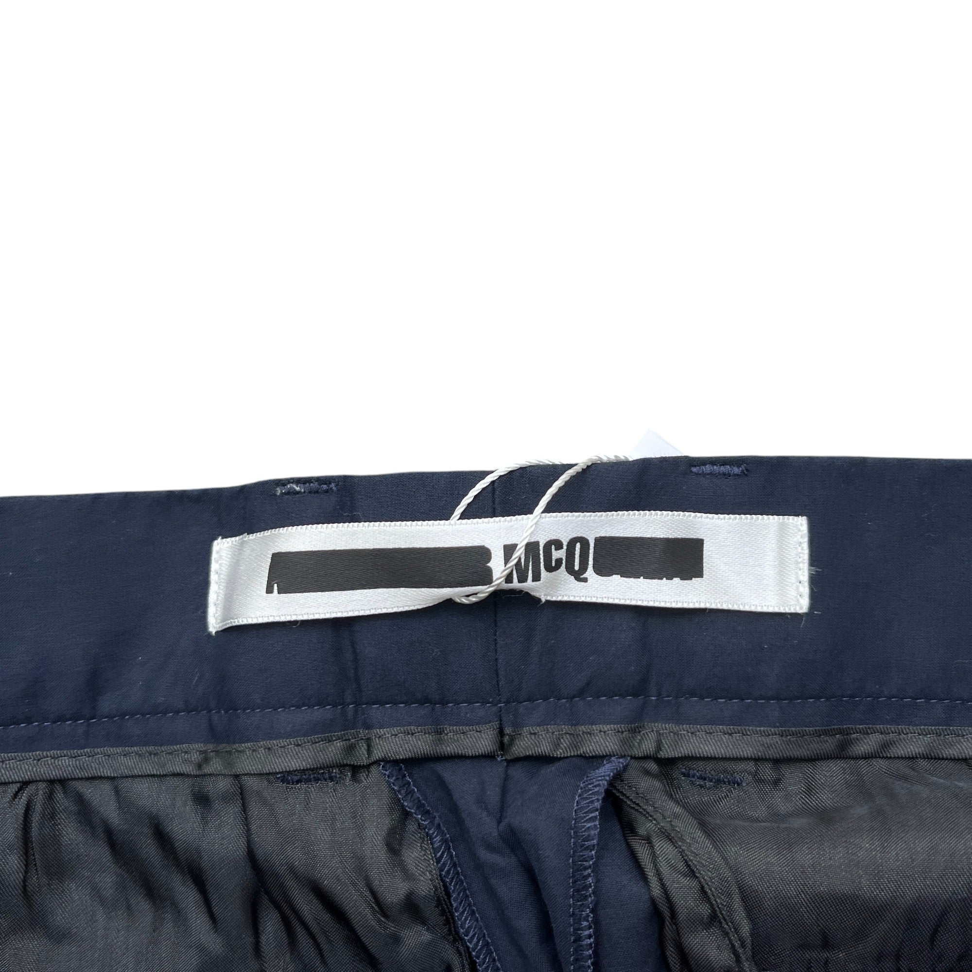 Men's Zipper Detail Trousers Navy Size IT 48 / UK 32