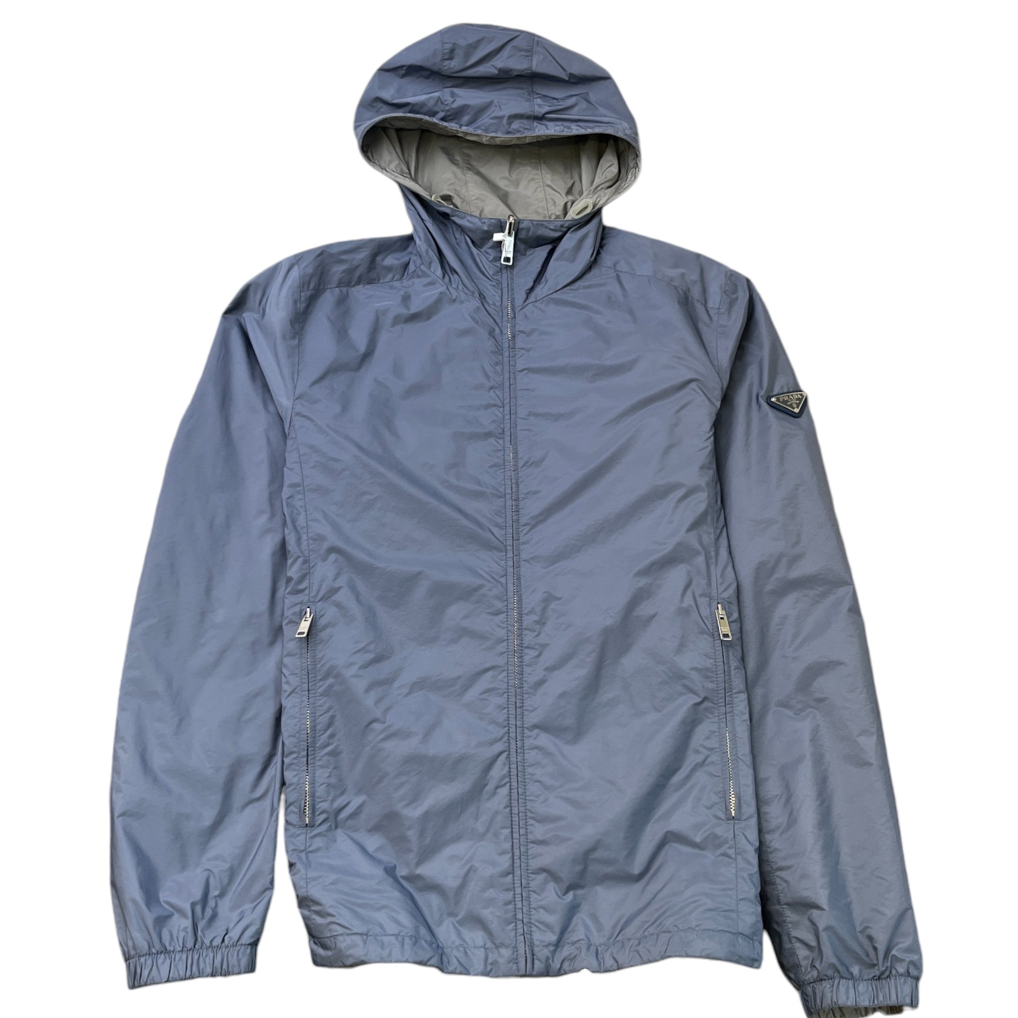 Men's Reversible Plaque Logo Windbreaker Blue Size IT 52 / XL