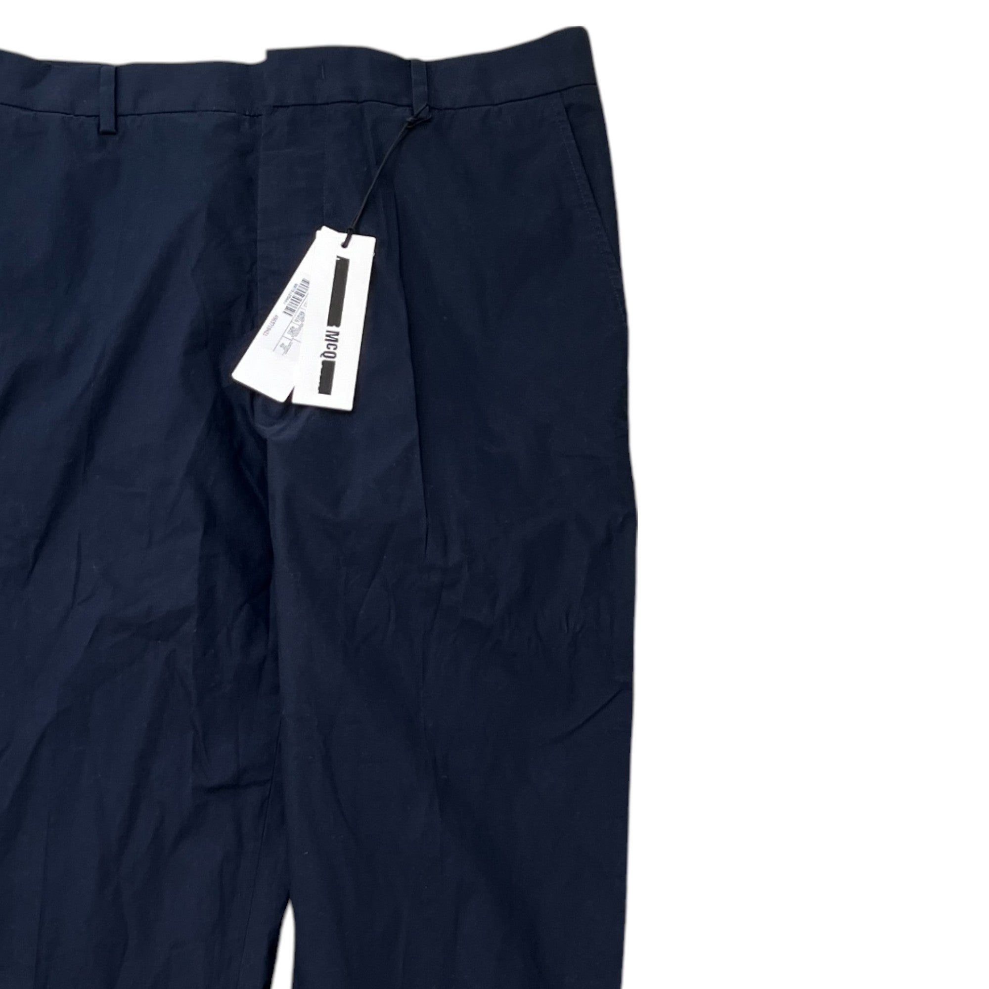 Men's Zipper Detail Trousers Navy Size IT 48 / UK 32