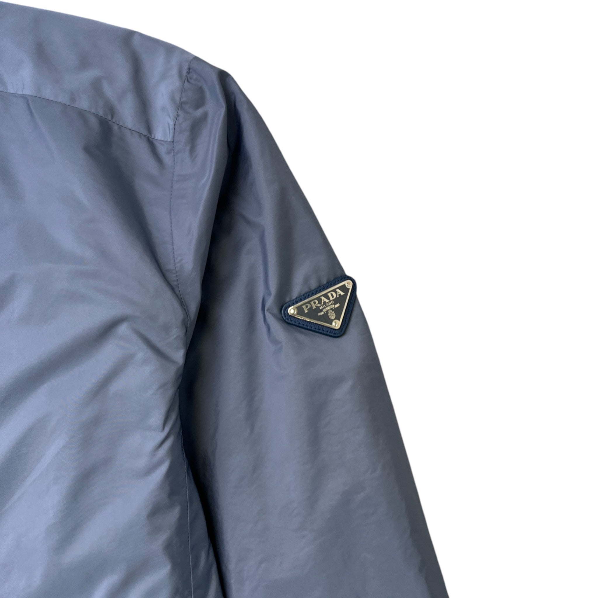 Men's Reversible Plaque Logo Windbreaker Blue Size IT 52 / XL