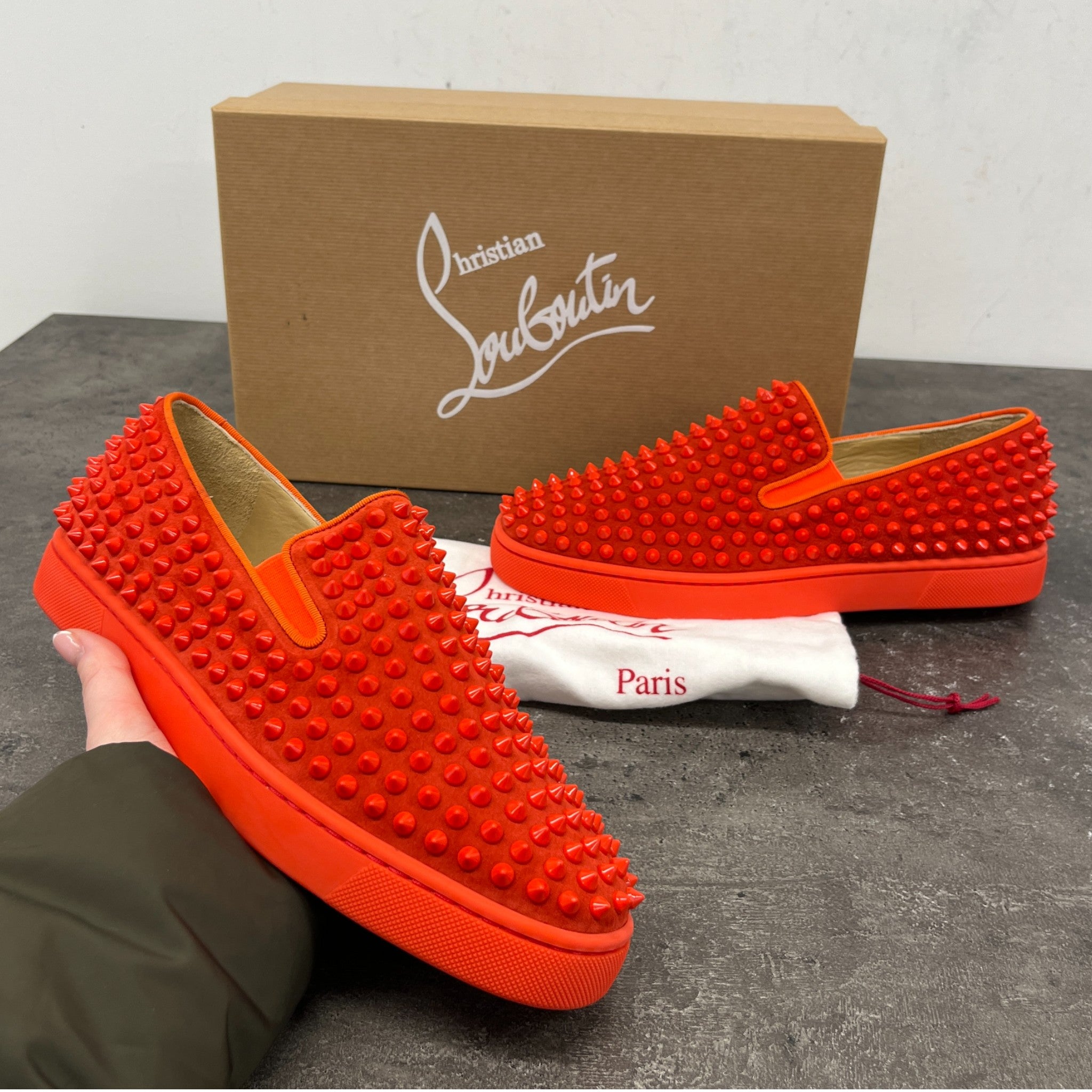 Men's Roller Boat Loafers Red Size EU 40 / UK 6