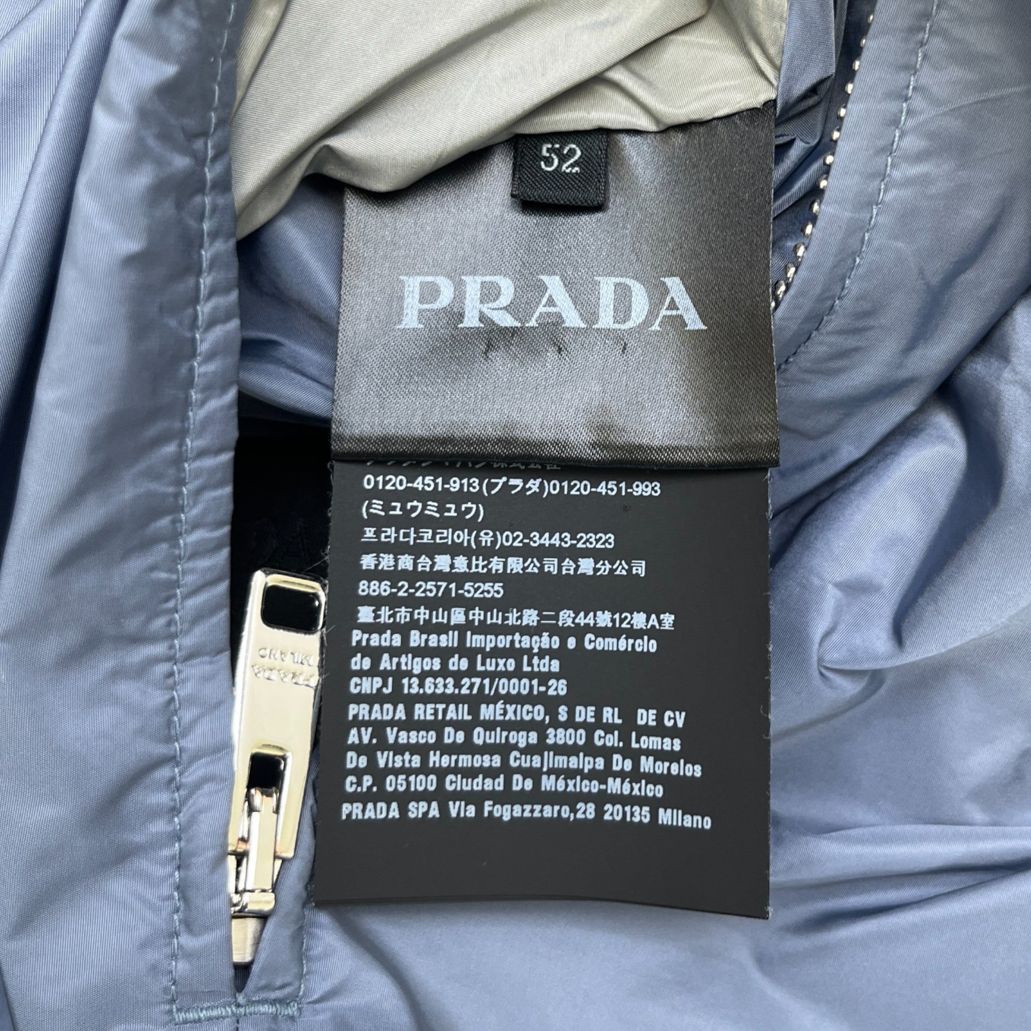 Men's Reversible Plaque Logo Windbreaker Blue Size IT 52 / XL