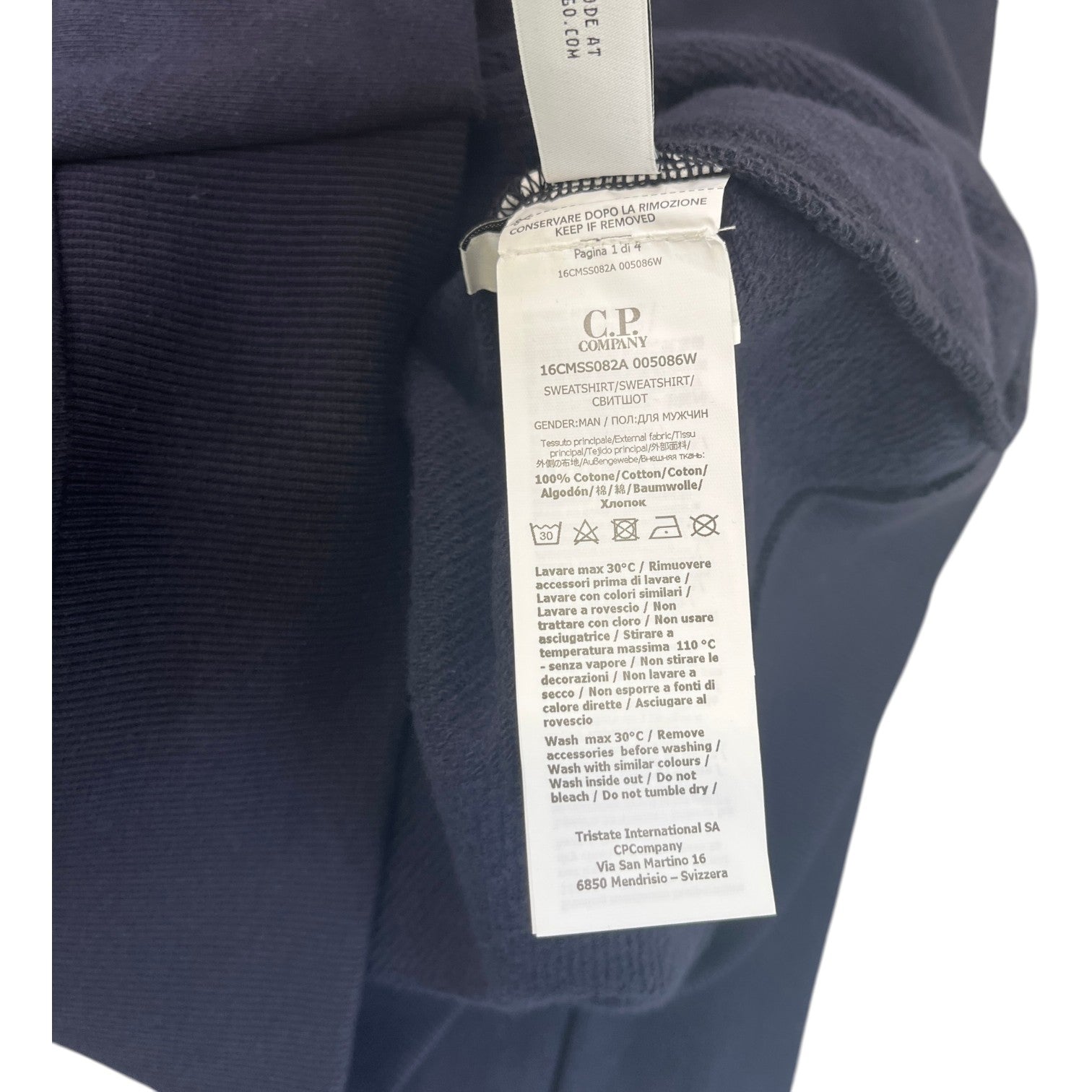 Men's Goggle Full-Zip Hoodie Navy Size L