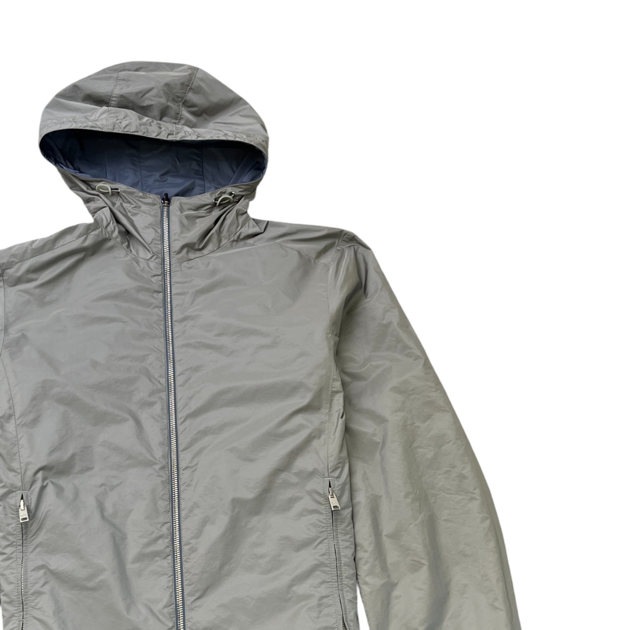 Men's Reversible Plaque Logo Windbreaker Blue Size IT 52 / XL