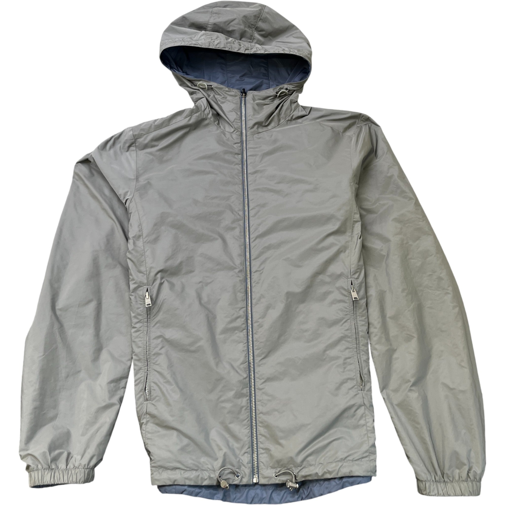 Men's Reversible Plaque Logo Windbreaker Blue Size IT 52 / XL