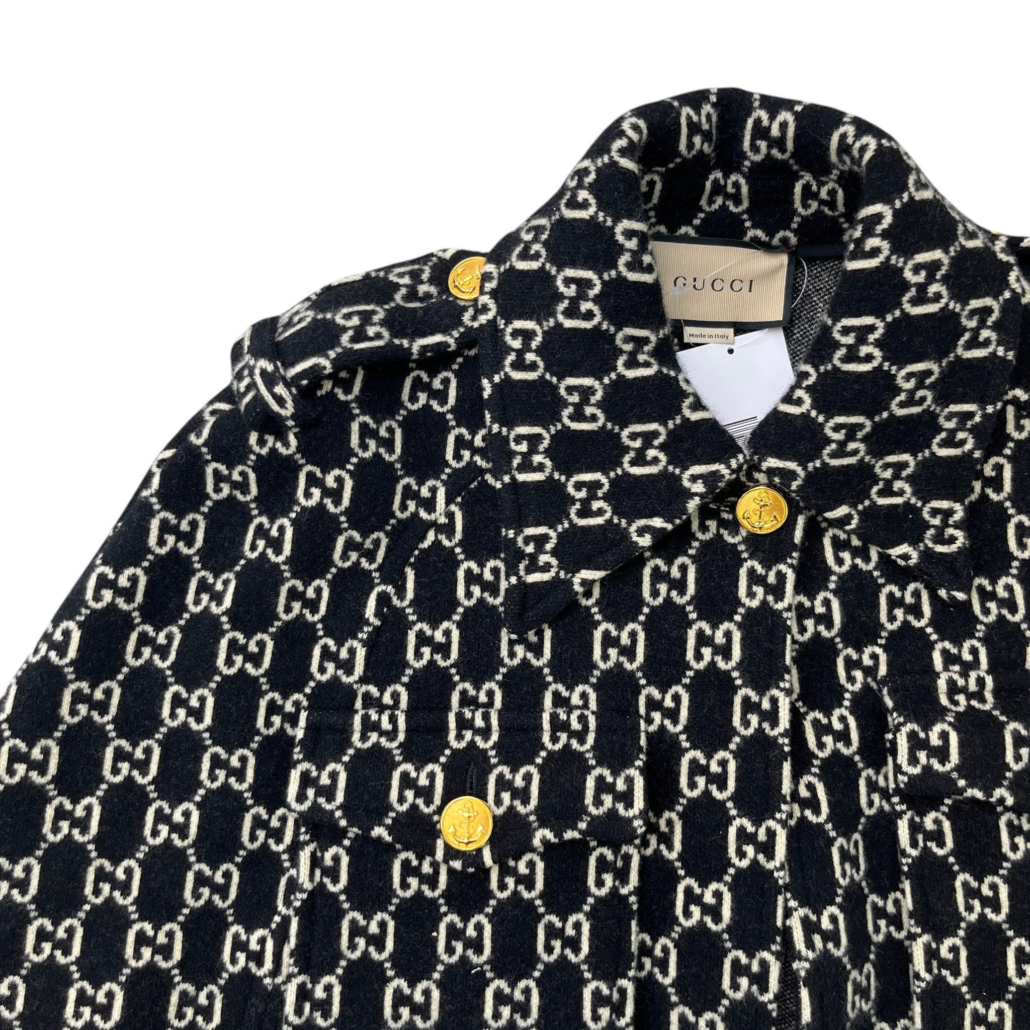 Women's Gg Jacquard Cape Jacket Black Size XS