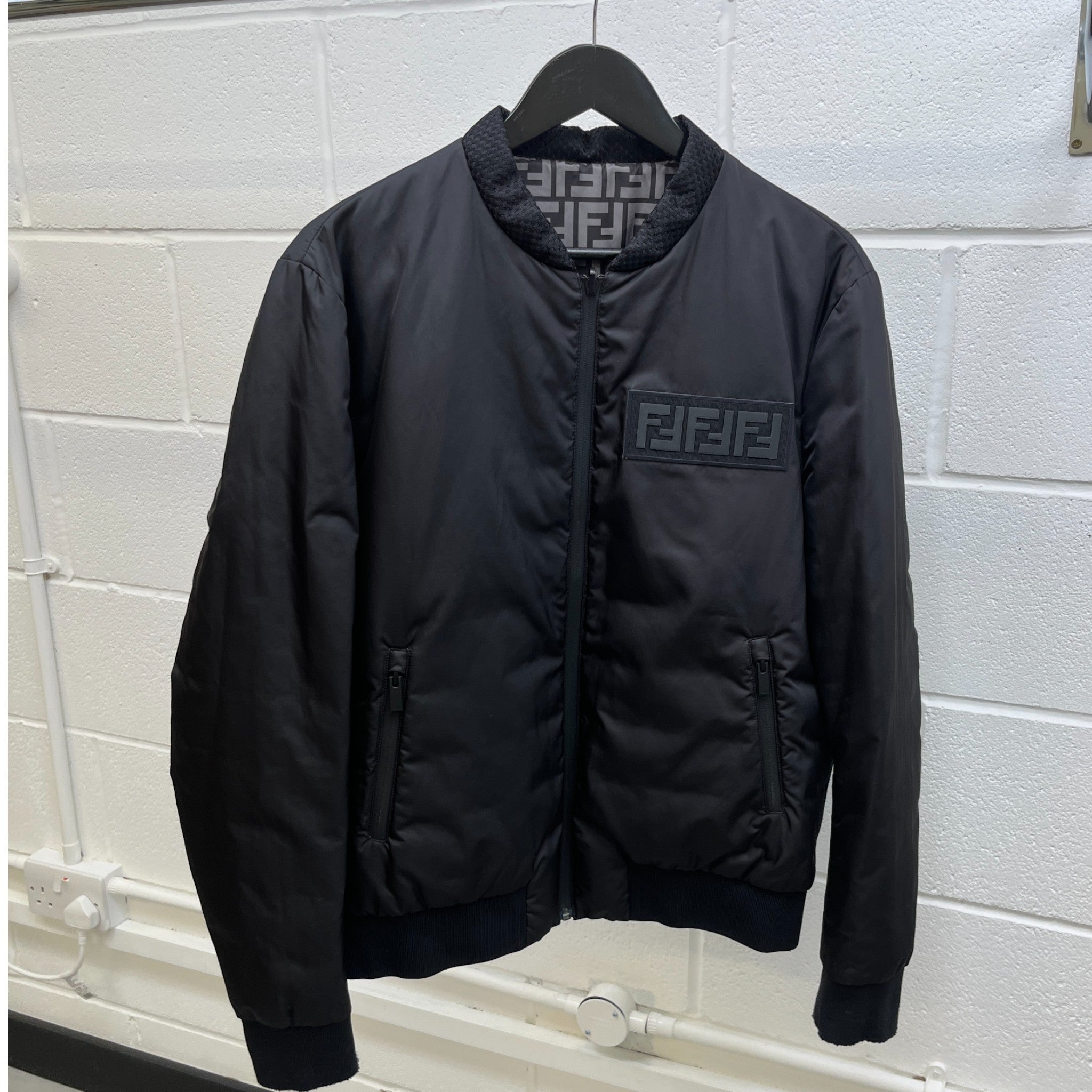 Men's Ff Monogram Reversible Jacket Black Size IT 48 / M