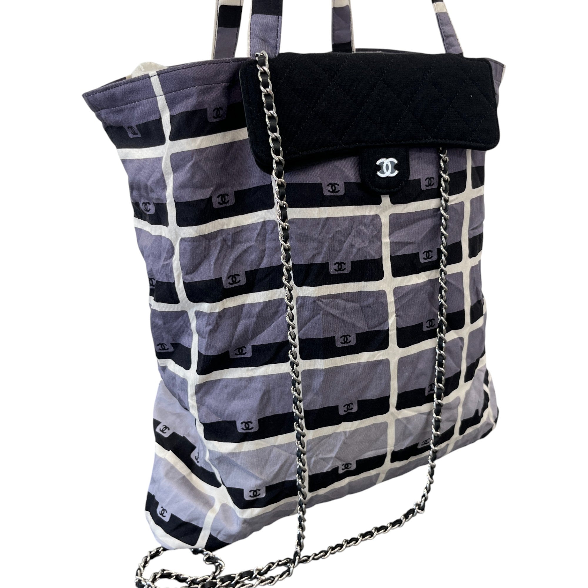 Women's 2 In 1 Foldable Flap Bag Black