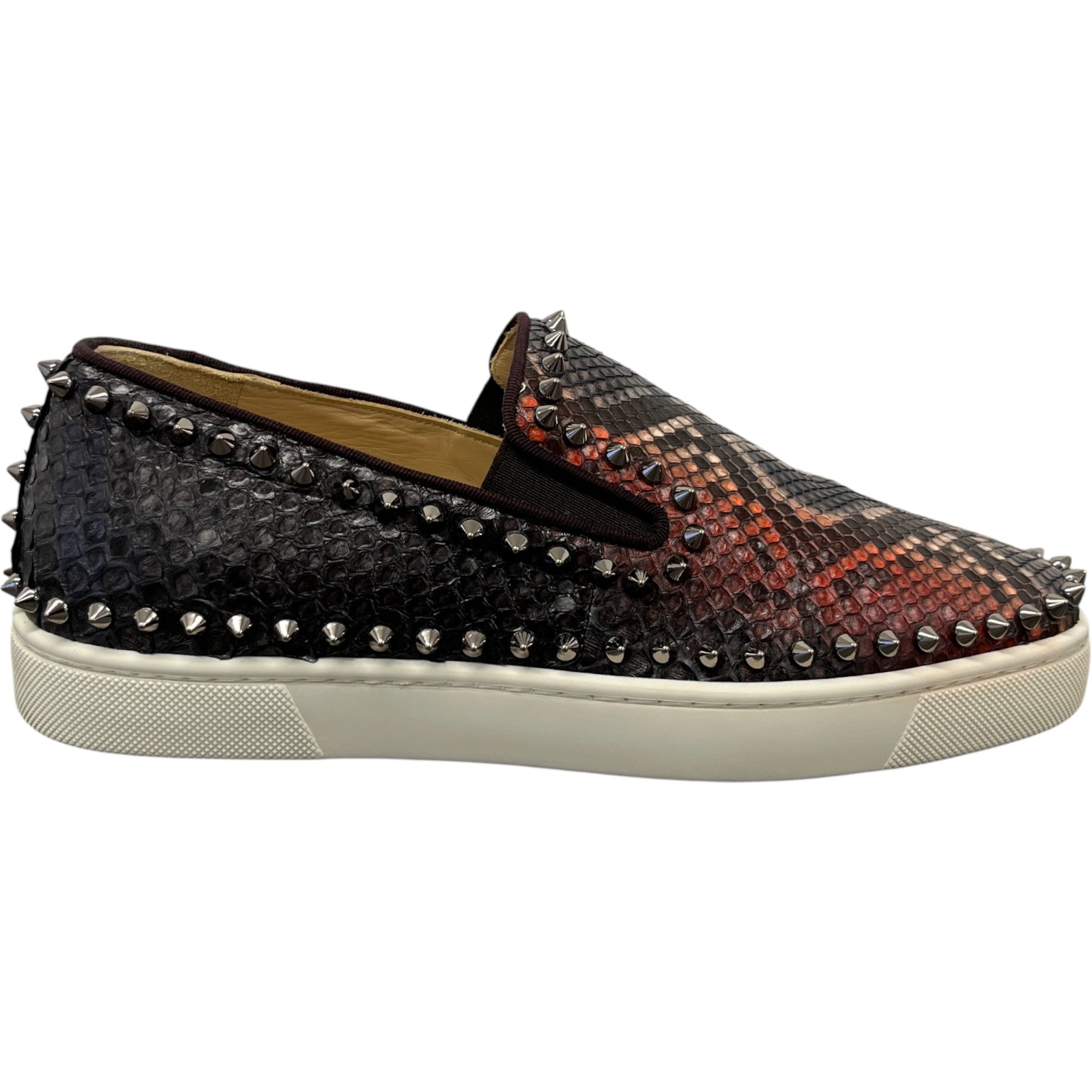 Men's Boat Flat Python Loafers Black Size EU 40 / UK 6