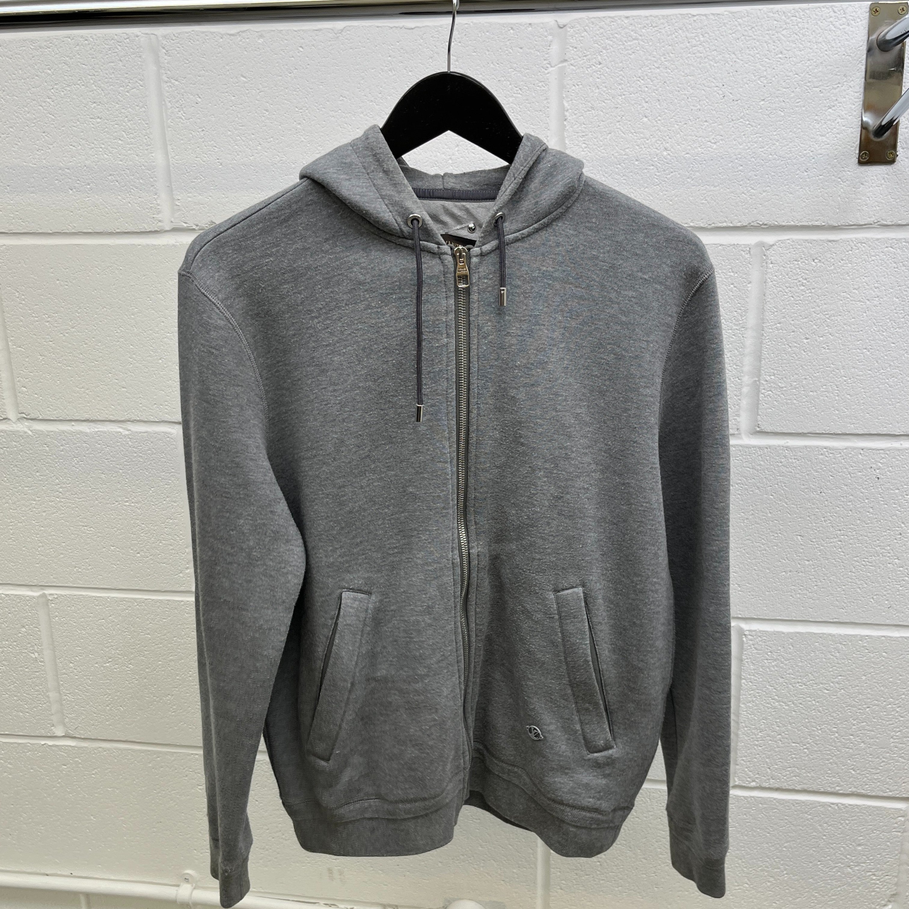 Men's Circle Logo Hoodie Grey Size S