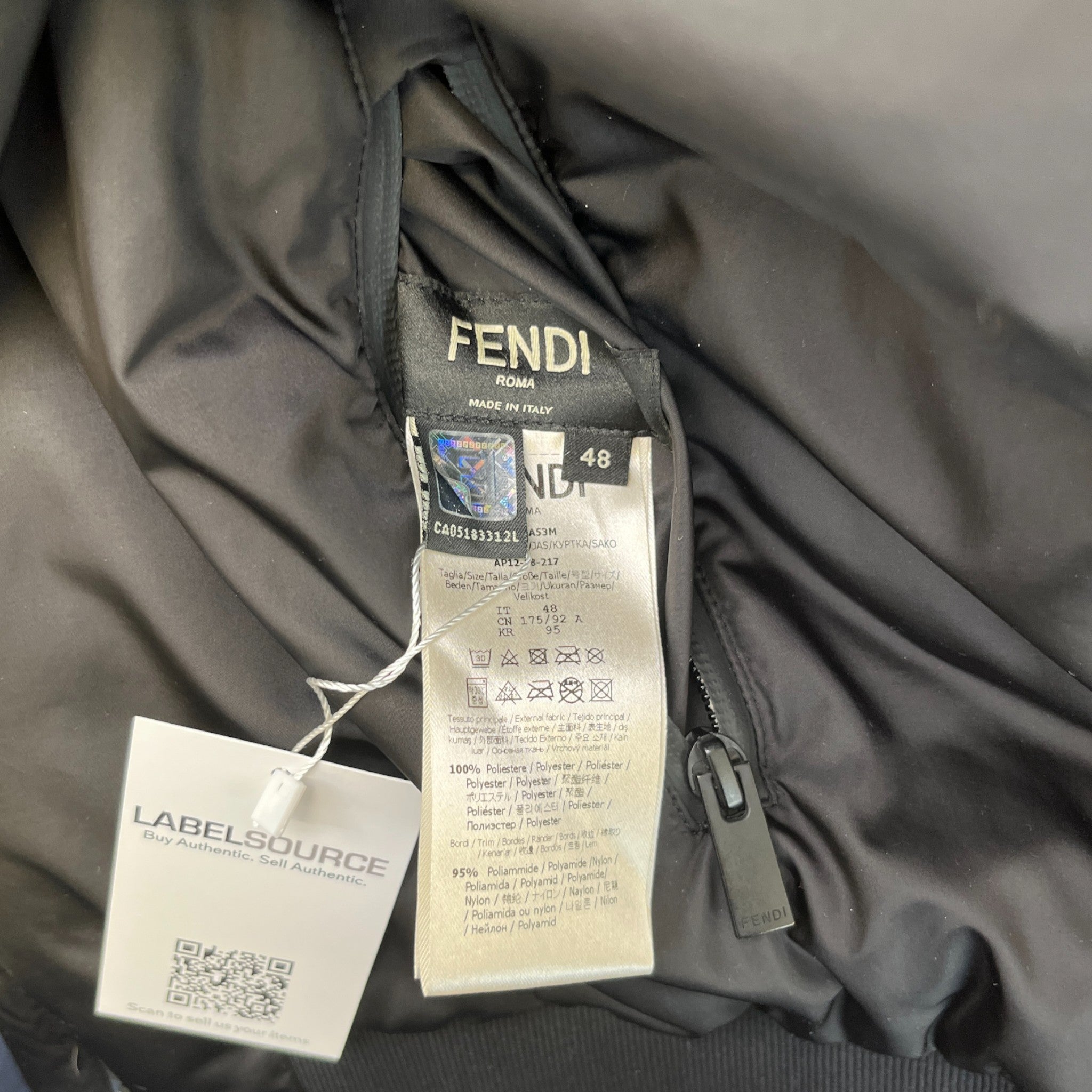 Men's Ff Monogram Reversible Jacket Black Size IT 48 / M