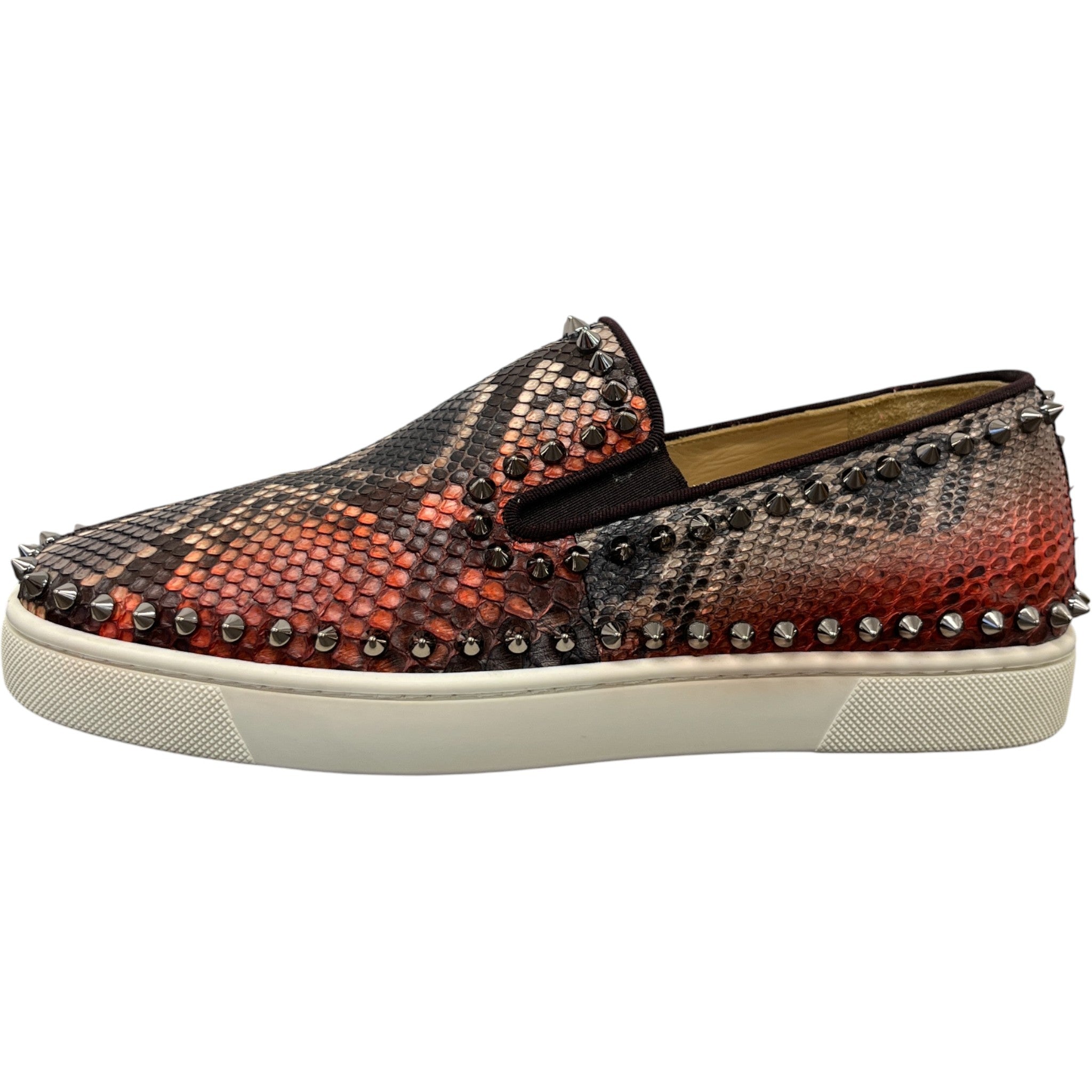 Men's Boat Flat Python Loafers Black Size EU 40 / UK 6