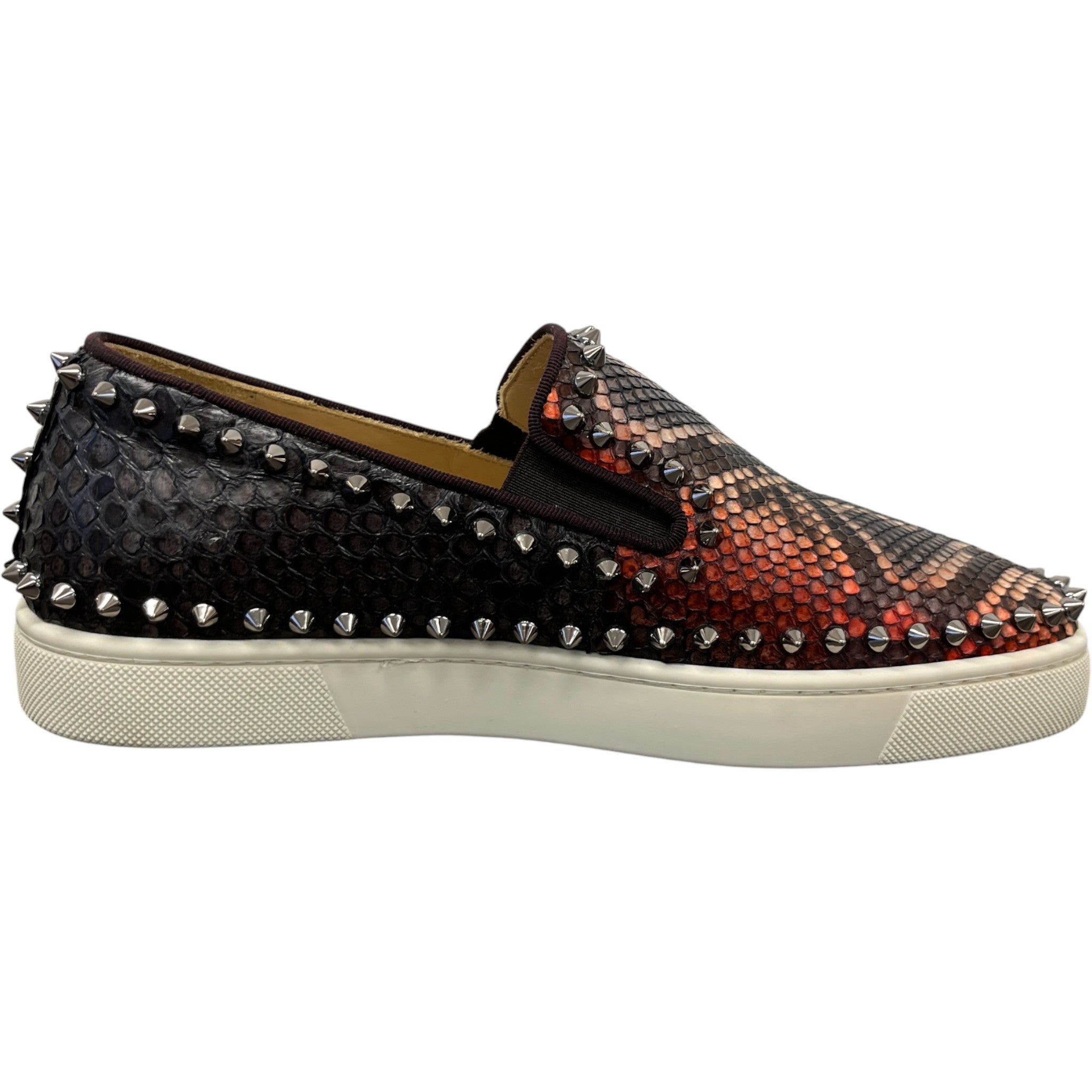 Men's Boat Flat Python Loafers Black Size EU 40 / UK 6