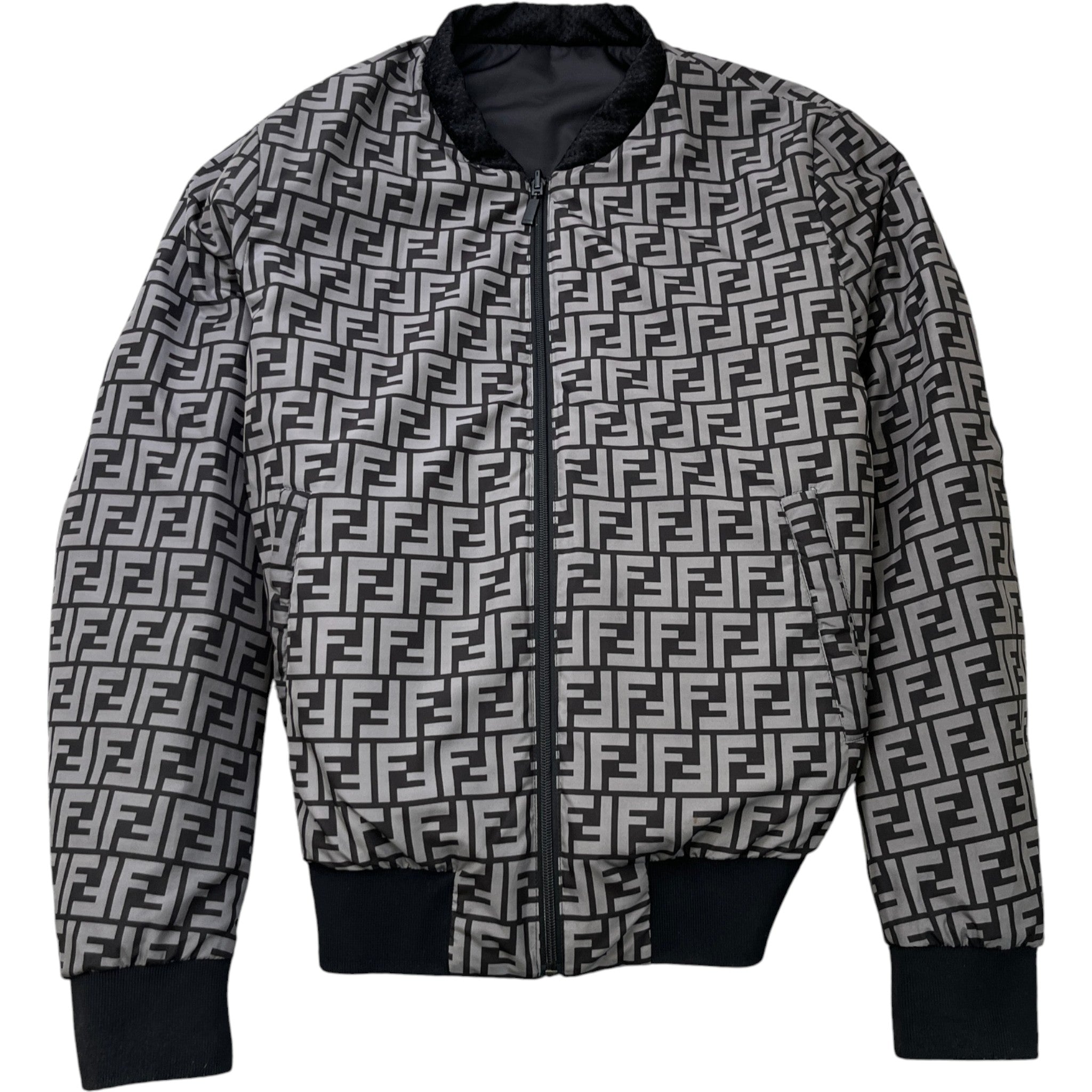 Men's Ff Monogram Reversible Jacket Black Size IT 48 / M