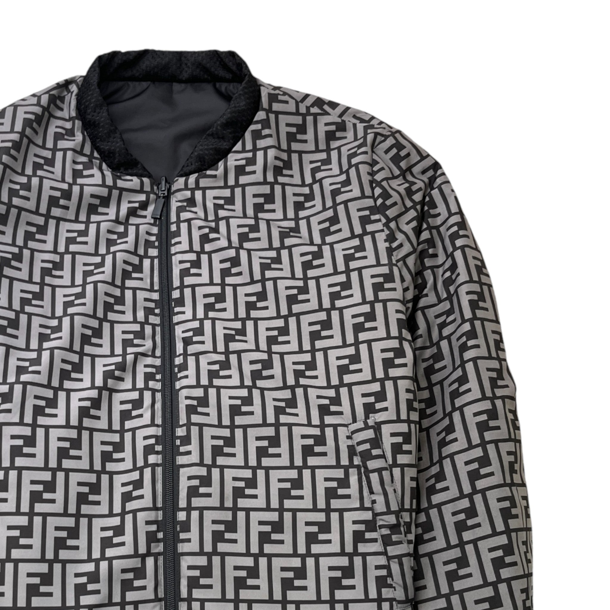 Men's Ff Monogram Reversible Jacket Black Size IT 48 / M